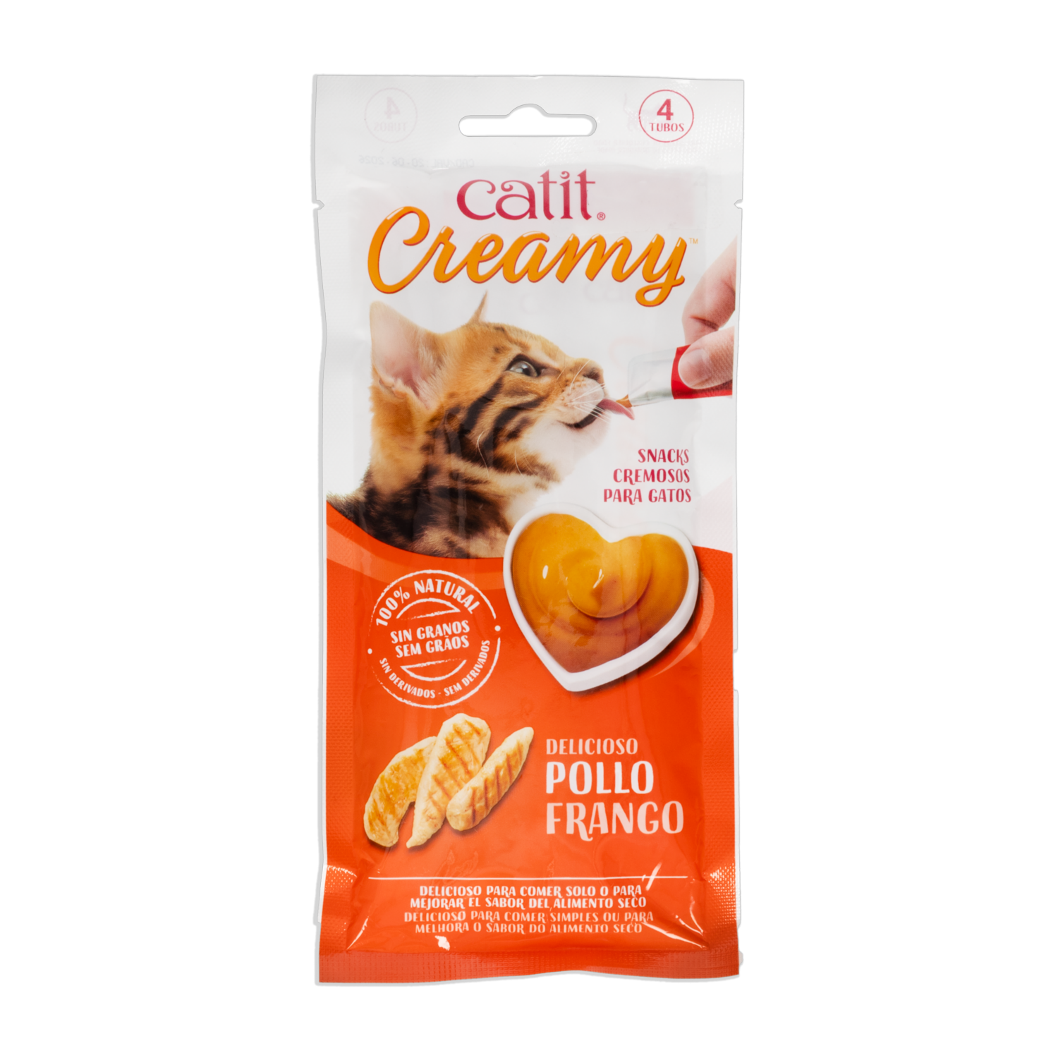 Alimento Para Gatos Húmedo Sabor Creamy Pollo CATIT 4X10 G