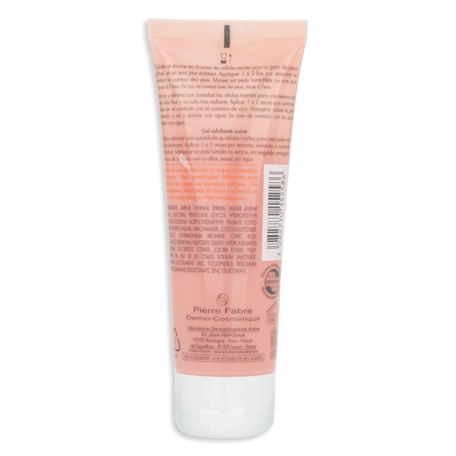 Exfoliante Facial En Gel Suavisante Para Piel Sensible AVÈNE 75 Ml