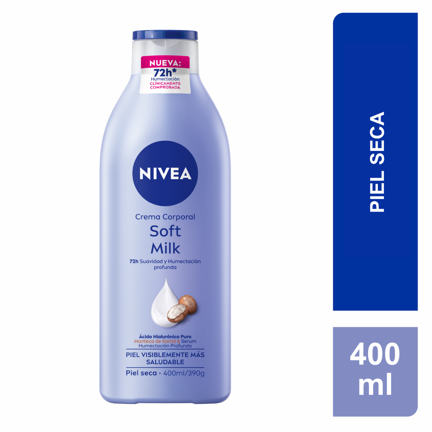 Crema Corporal Soft Milk Piel Seca NIVEA 400 Ml