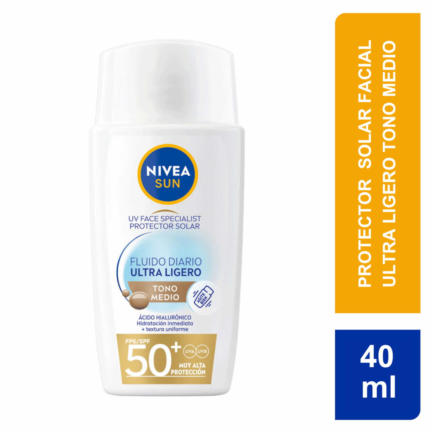 Protector Solar Facial Fluido Diario Con Color NIVEA 40 Ml