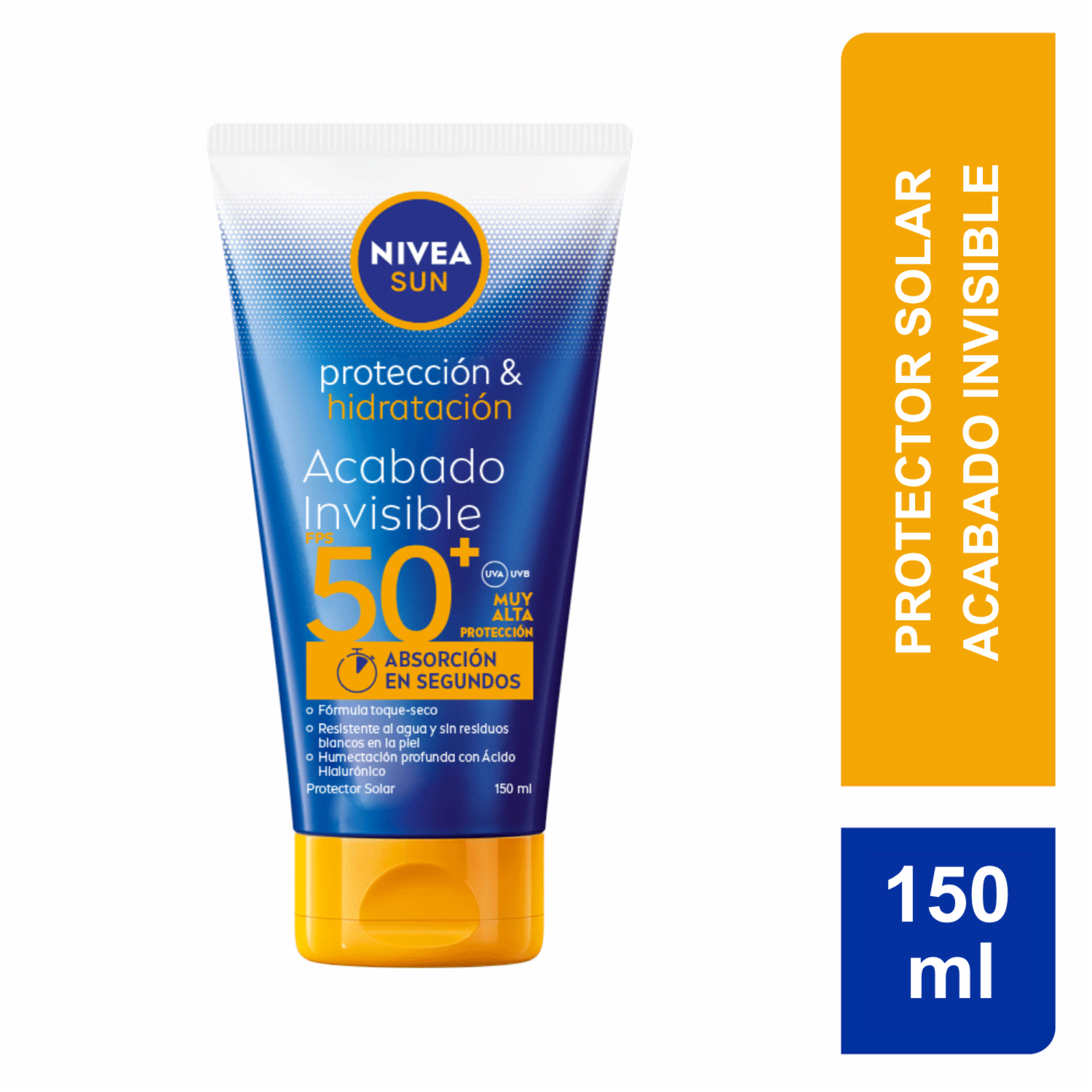 Protector Solar Hidrata Y Protege Invisible 50+ Loción NIVEA 150 Ml