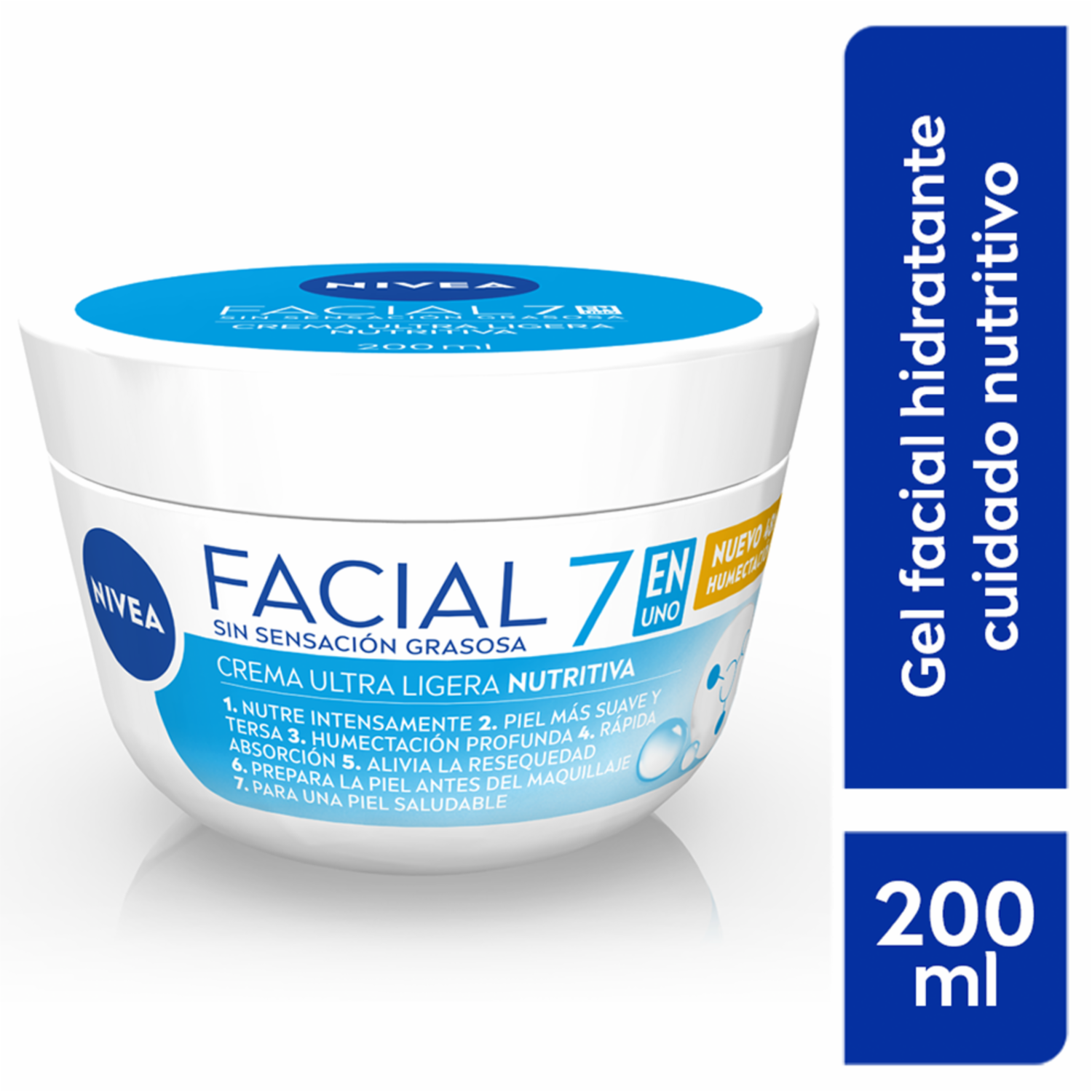 Crema Facial Cuidado Nutritivo 5 En 1 Sin Sensación Grasosa NIVEA 200 Ml