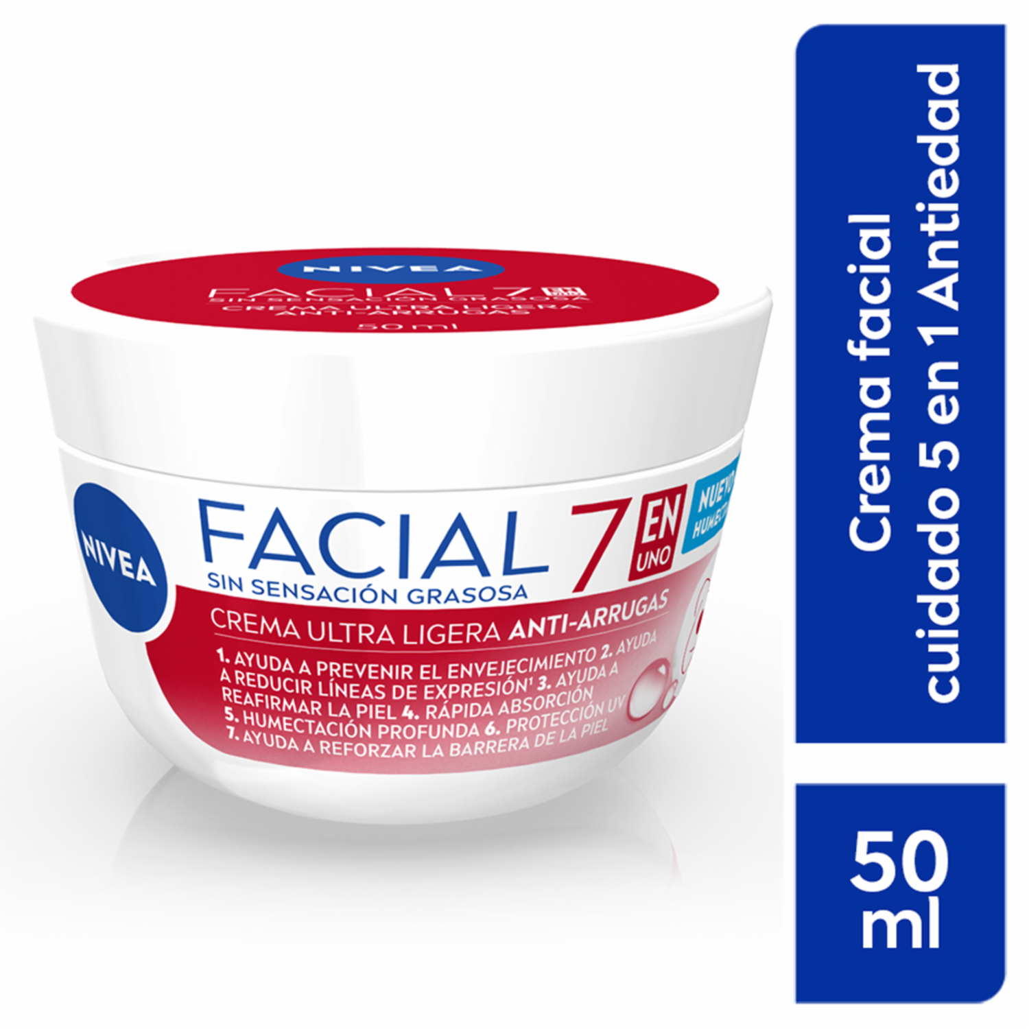 Crema Facial 5 En 1 Cuidado Anti Arrugas NIVEA 50 Ml