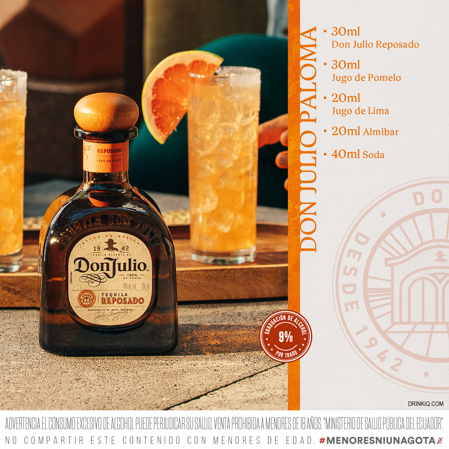 Tequila Reposado DON JULIO 750 Ml
