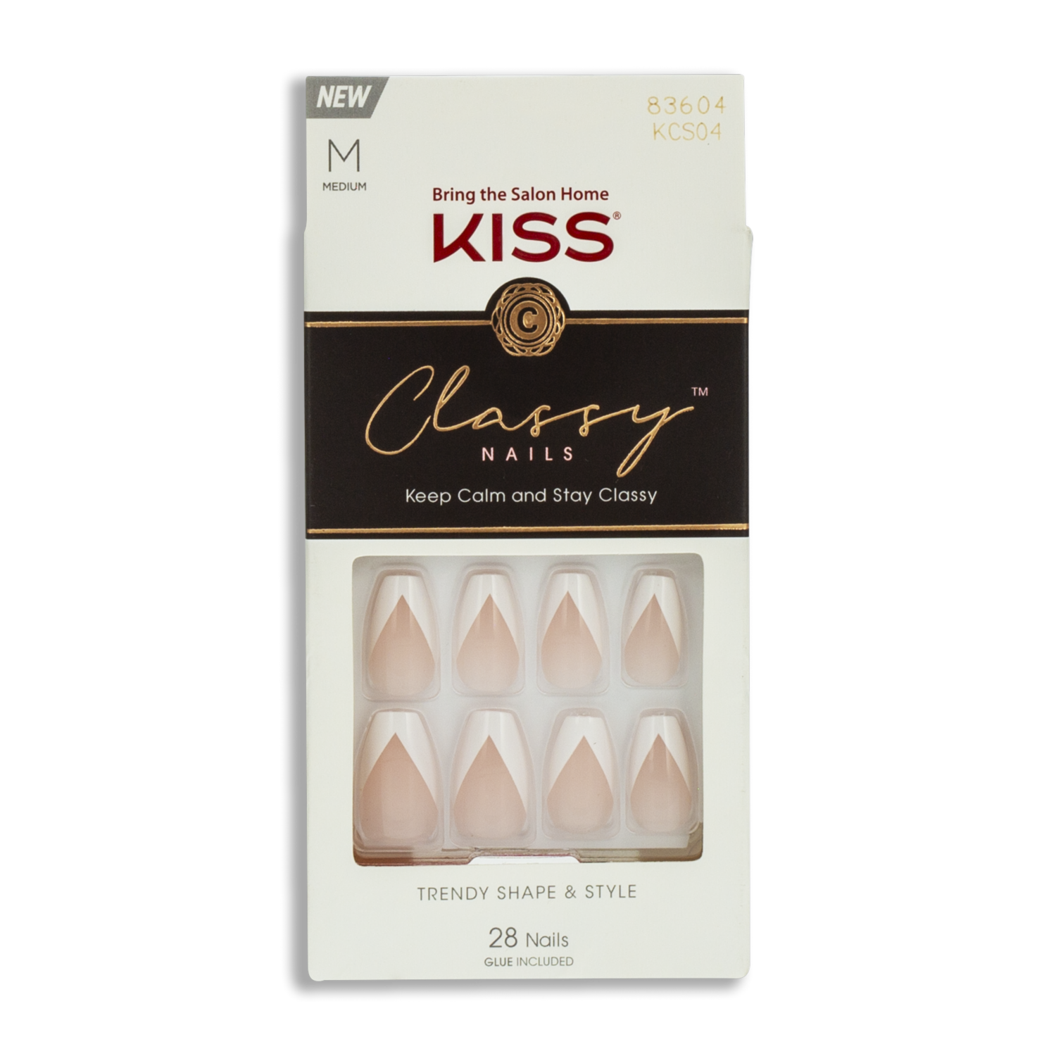 Uñas Postizas Medianas Classy KISS X 28 Uds