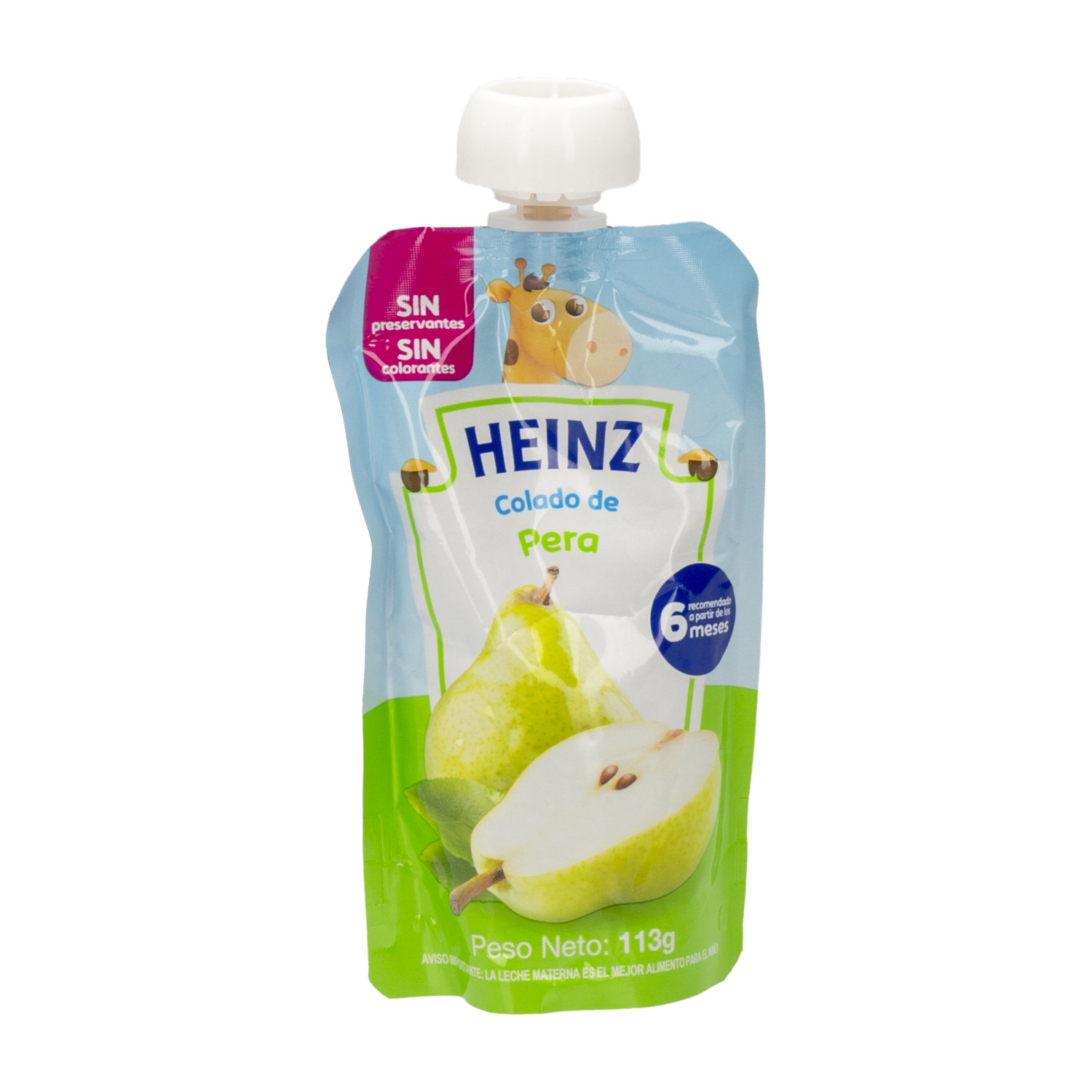 Compota Pouch De Pera HEINZ 113 G