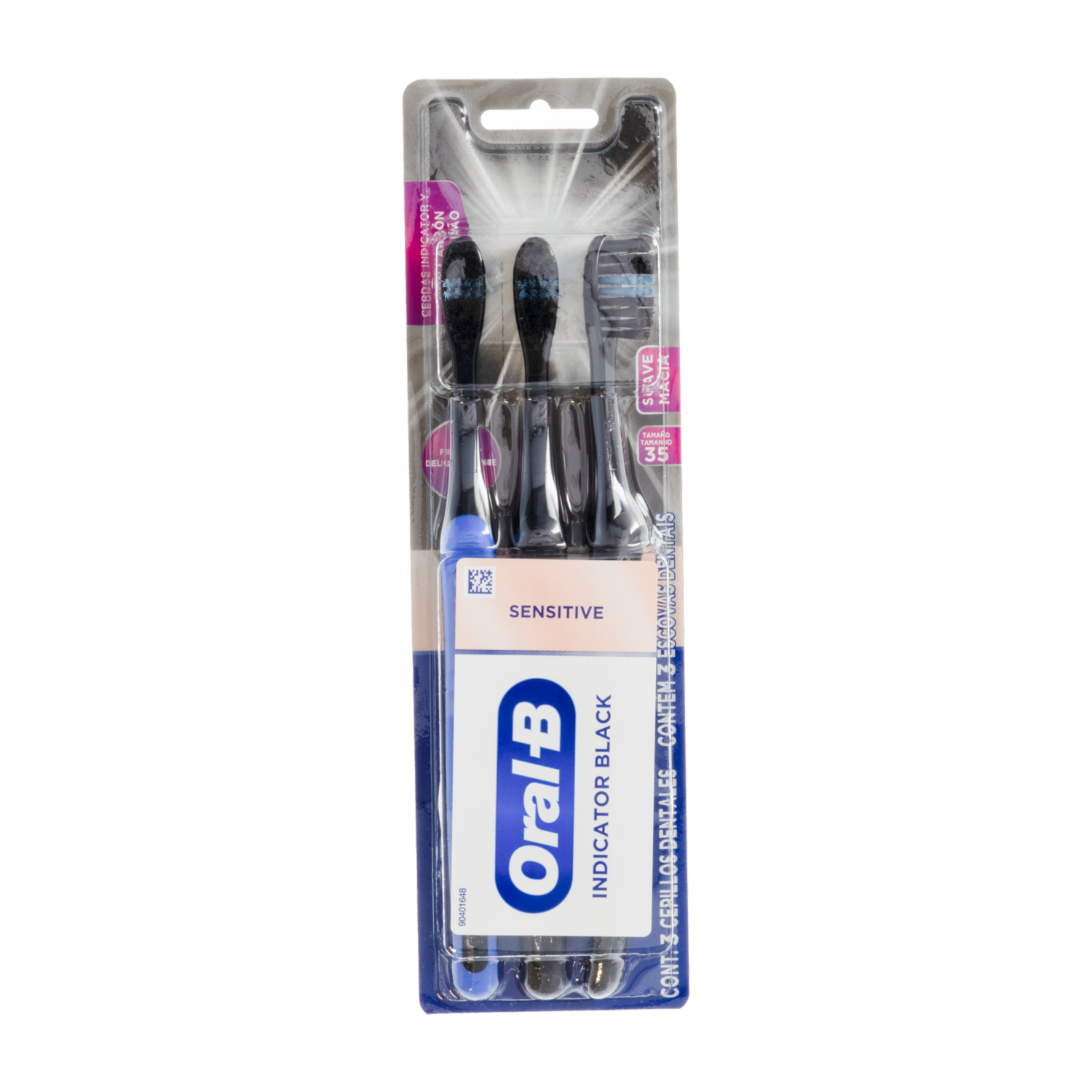 Cepillo Dental Indicator Charcoal ORAL-B 3 Uds
