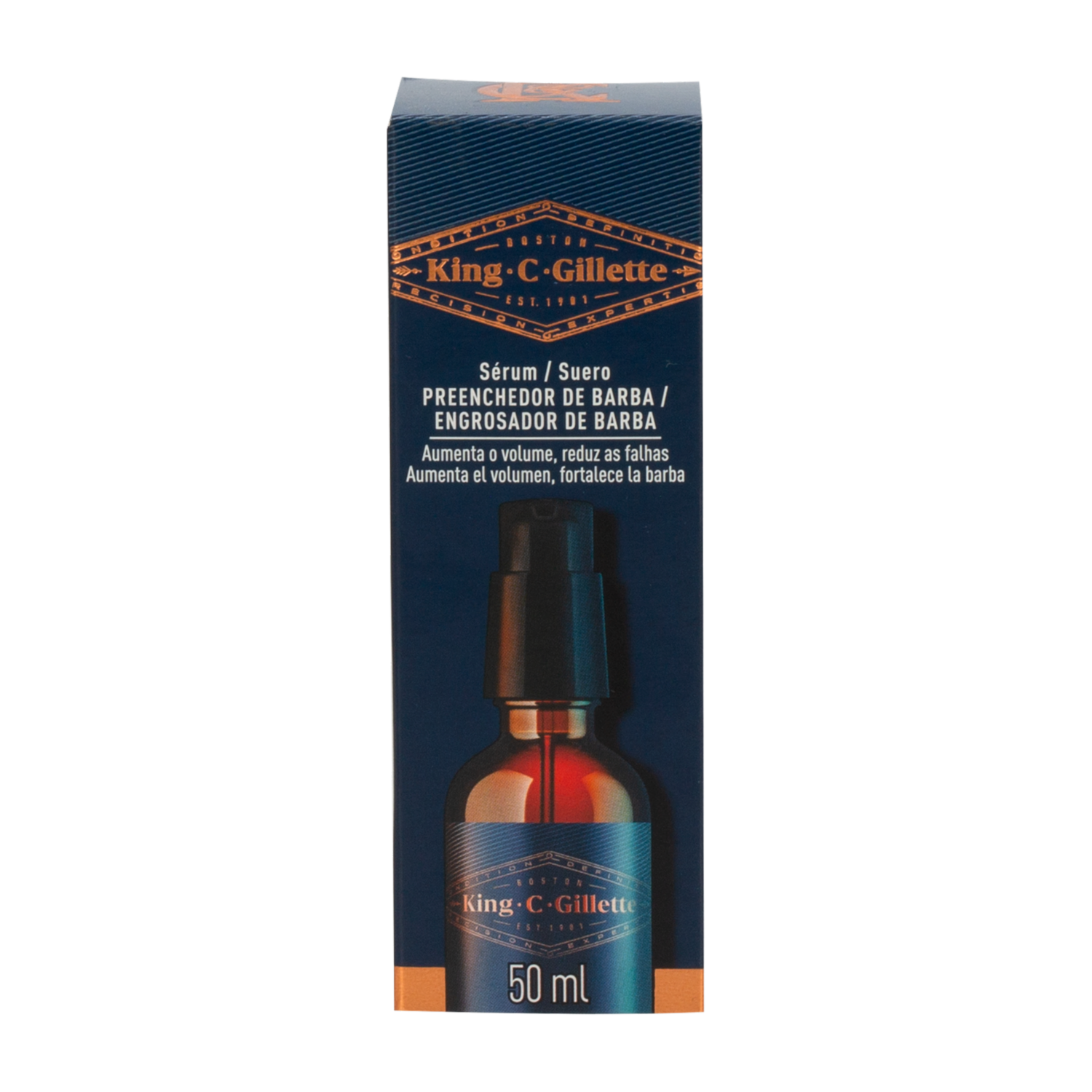 Sérum Para Barba Con Complejo De Vitamina B Y Cafeína KING C GILLETTE 50 Ml