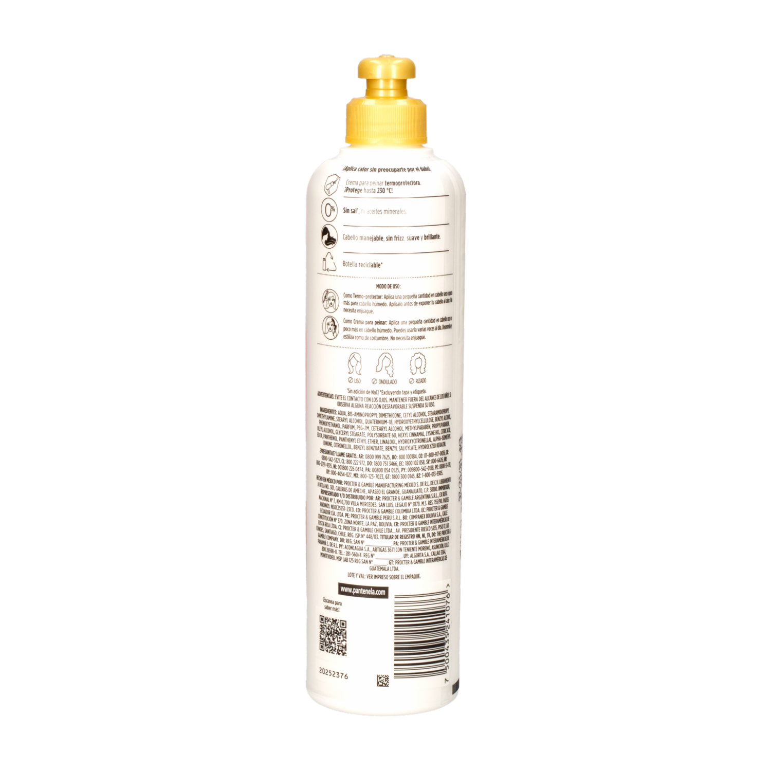 Crema Para Peinar Con Queratina PANTENE 300 Ml