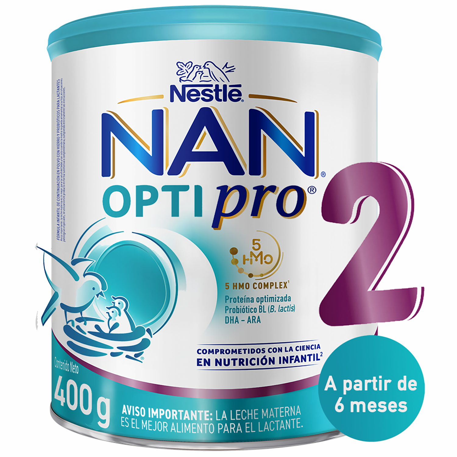 Leche En Fórmula Infantil Opti Pro 2 NAN 400 G