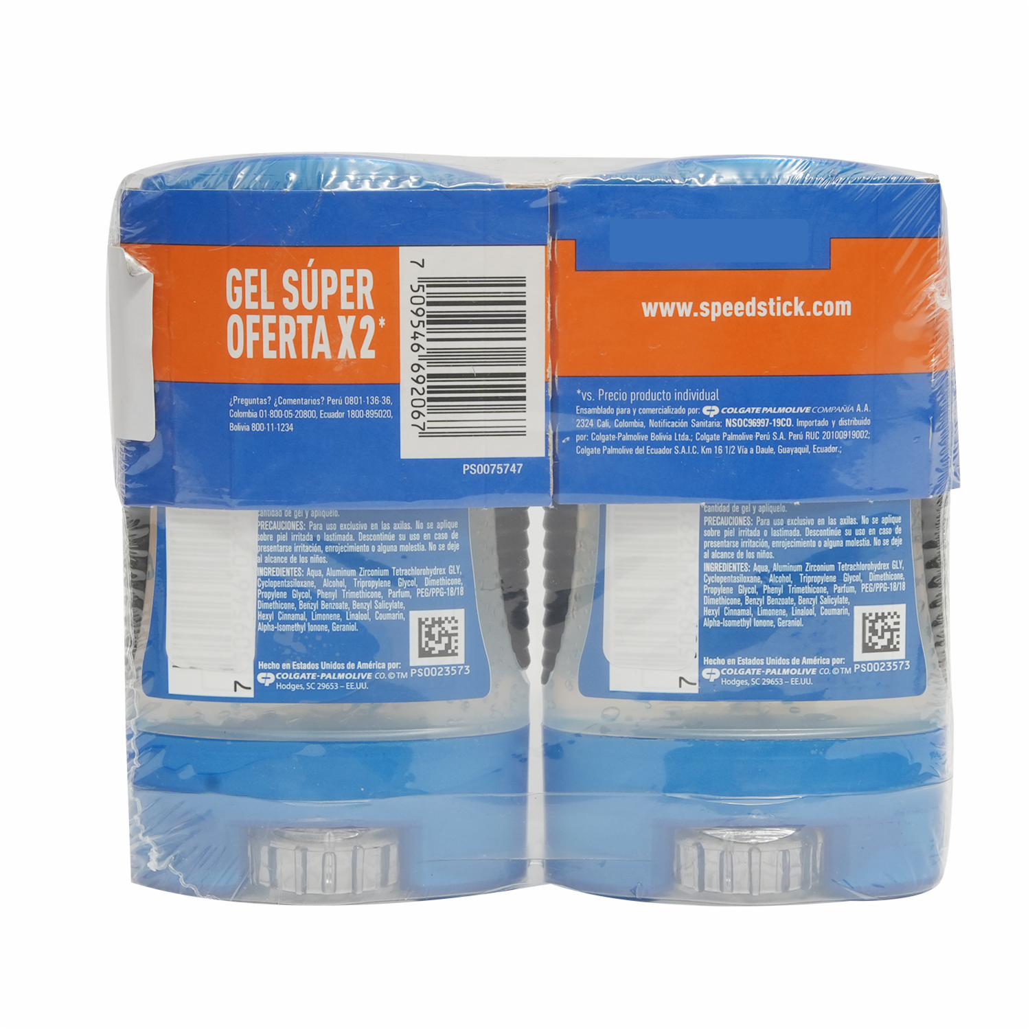 Desodorante En Gel Para Hombre Xtreme Nigth SPEED STICK 2 X 85 G