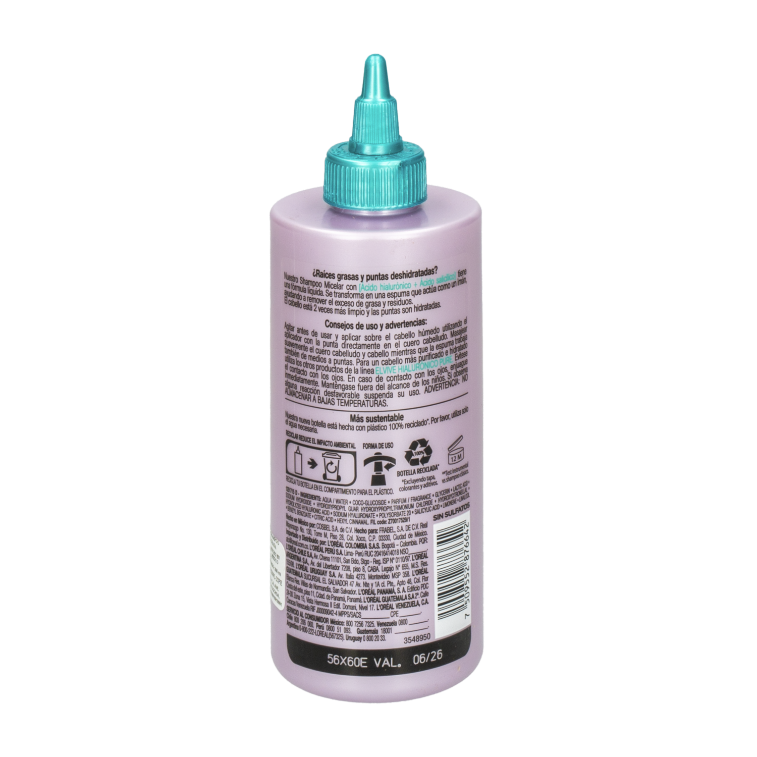 Shampoo De Cabello Hialuronico Pure Micelar ELVIVE L’ORÉAL 300 Ml