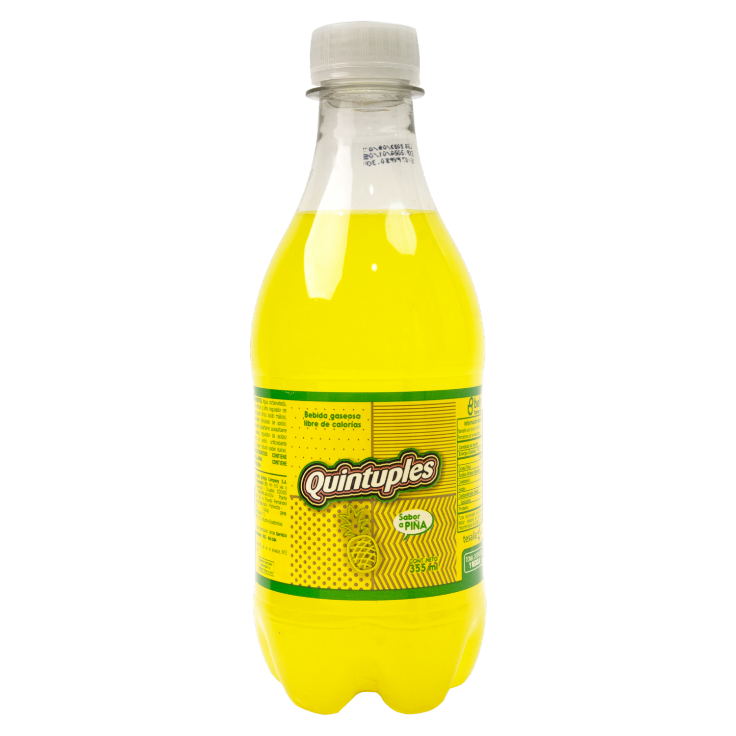 Bebida Gaseosa Sabor A Piña QUINTUPLES 355 Ml
