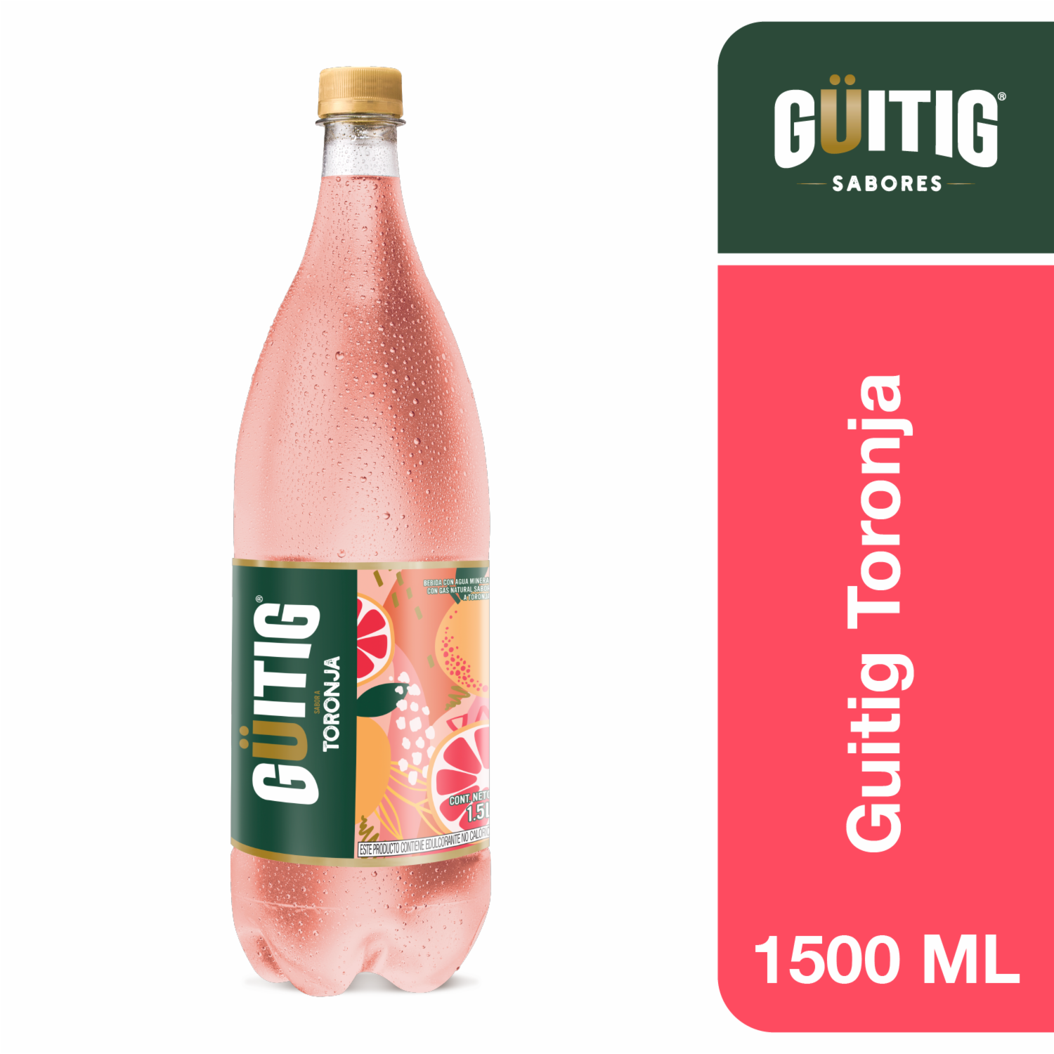 Agua Con Gas Saborizada Toronja GÜITIG 1500 Ml
