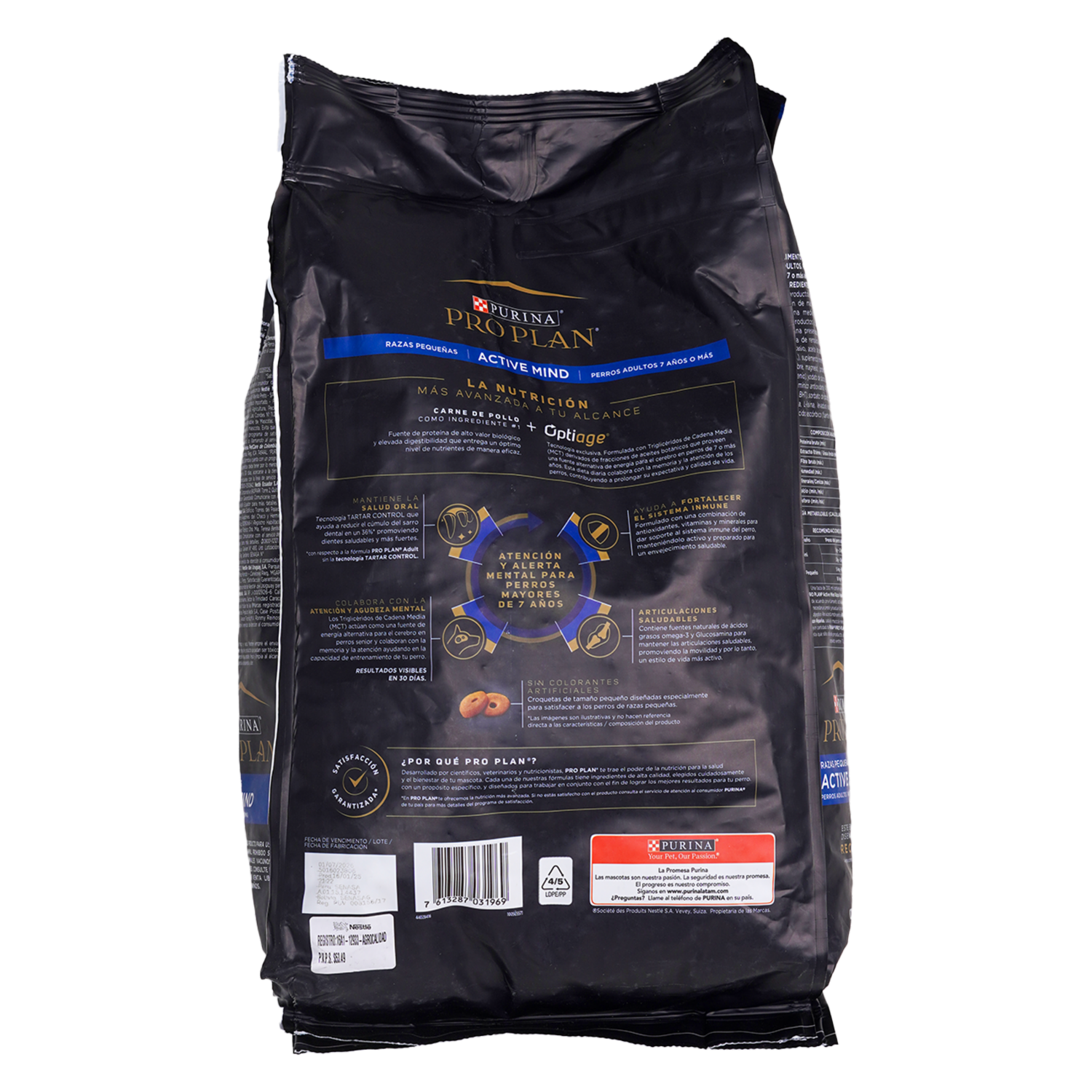 Alimento Para Perros Active Mind 7+ Razas Pequeñas PRO PLAN 3 Kg