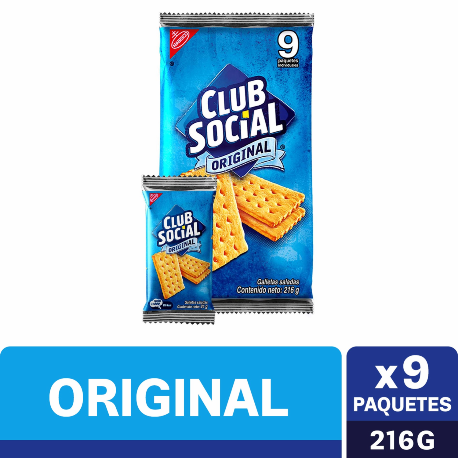 Galletas De Sal Sabor Original CLUB SOCIAL 216 G