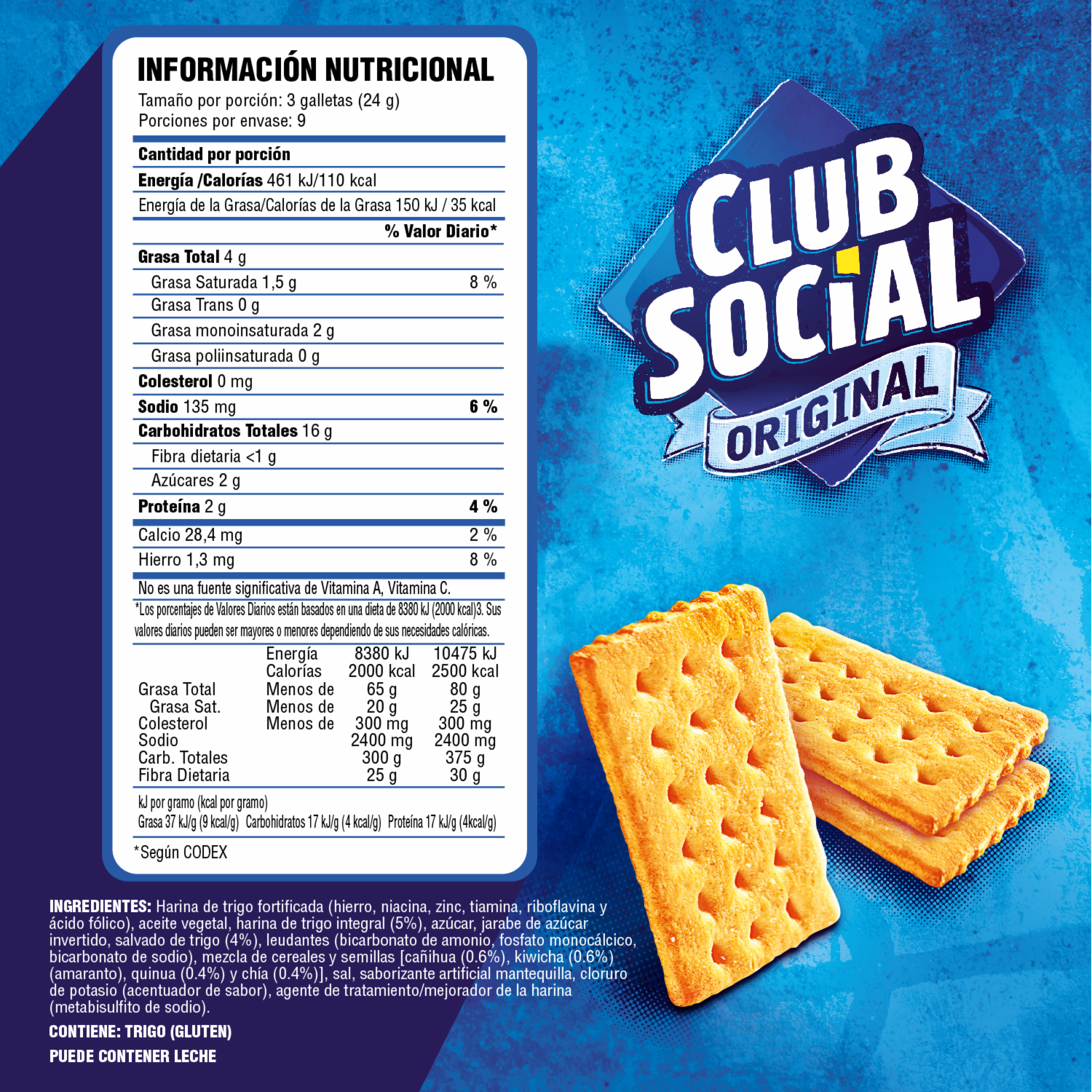 Galletas De Sal Sabor Original CLUB SOCIAL 216 G