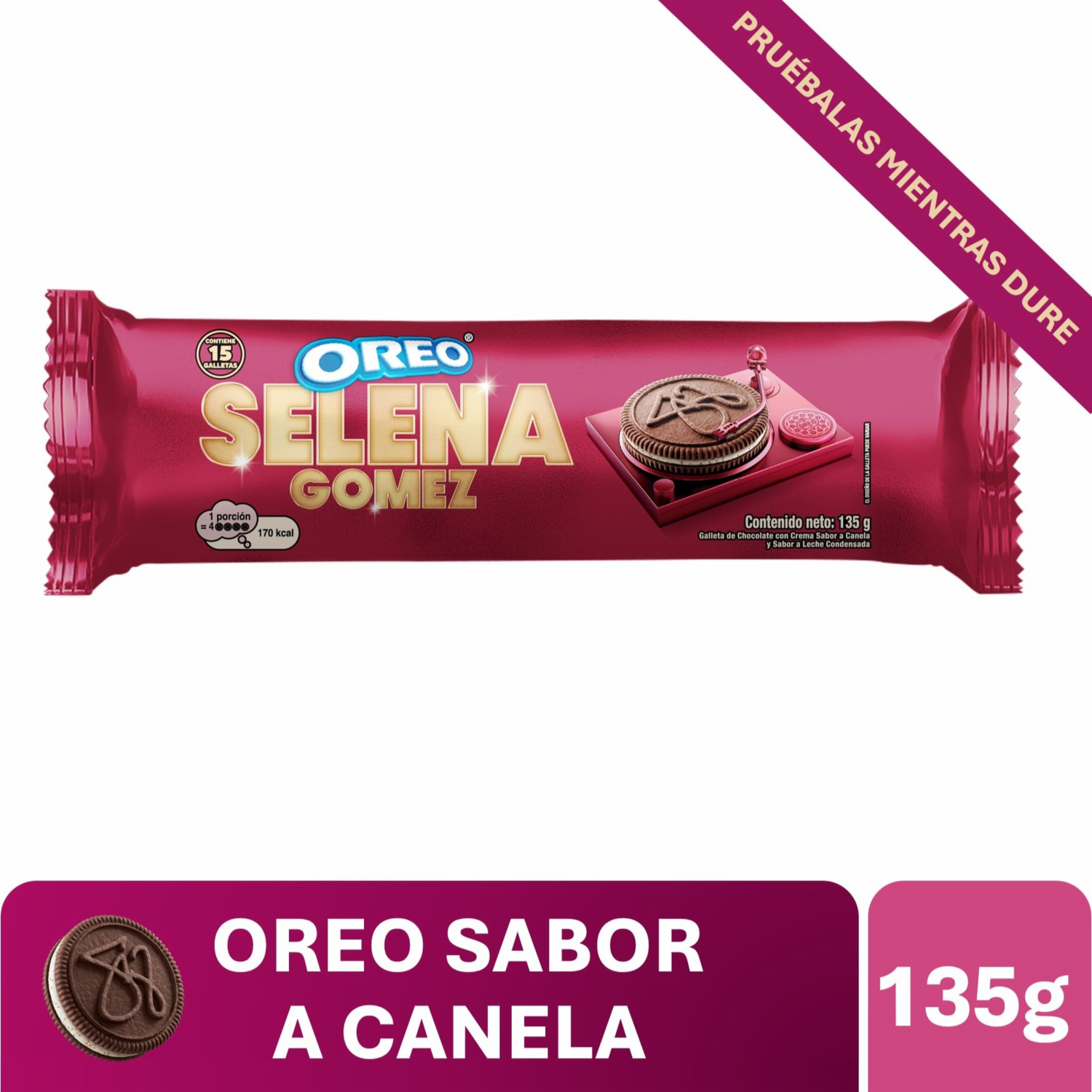 Galletas Dulces De Chocolate Sabor A Canela Selena Gomez OREO 135 G