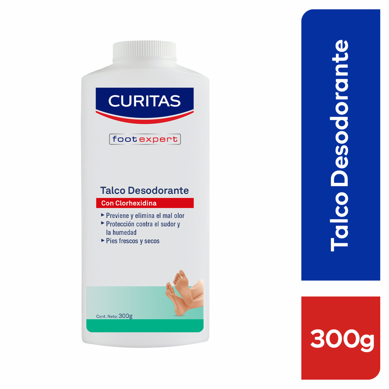 Talco De Pies Desodorante CURITAS 300 G