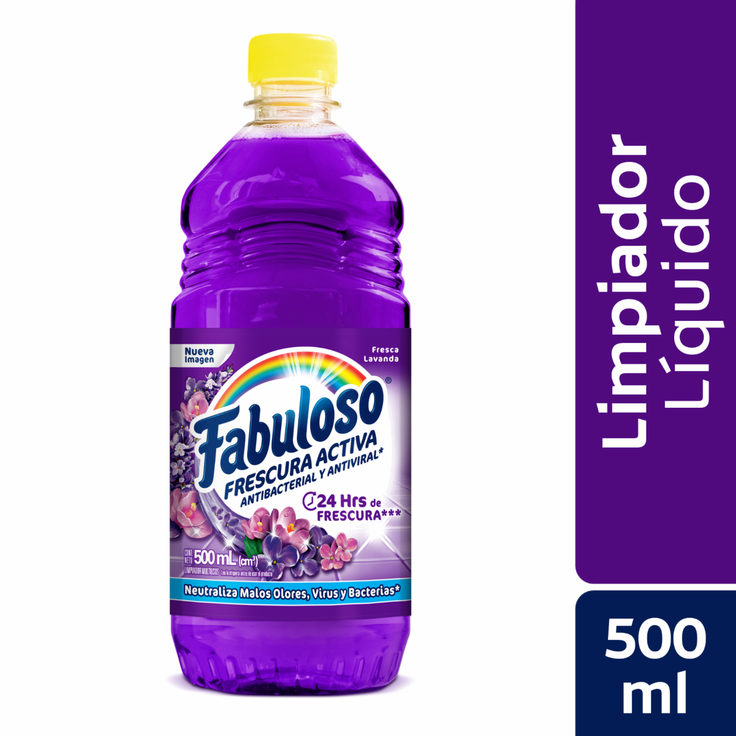 Limpiador Líquido Antibacterial Desinfectante Lavanda FABULOSO 500 Ml