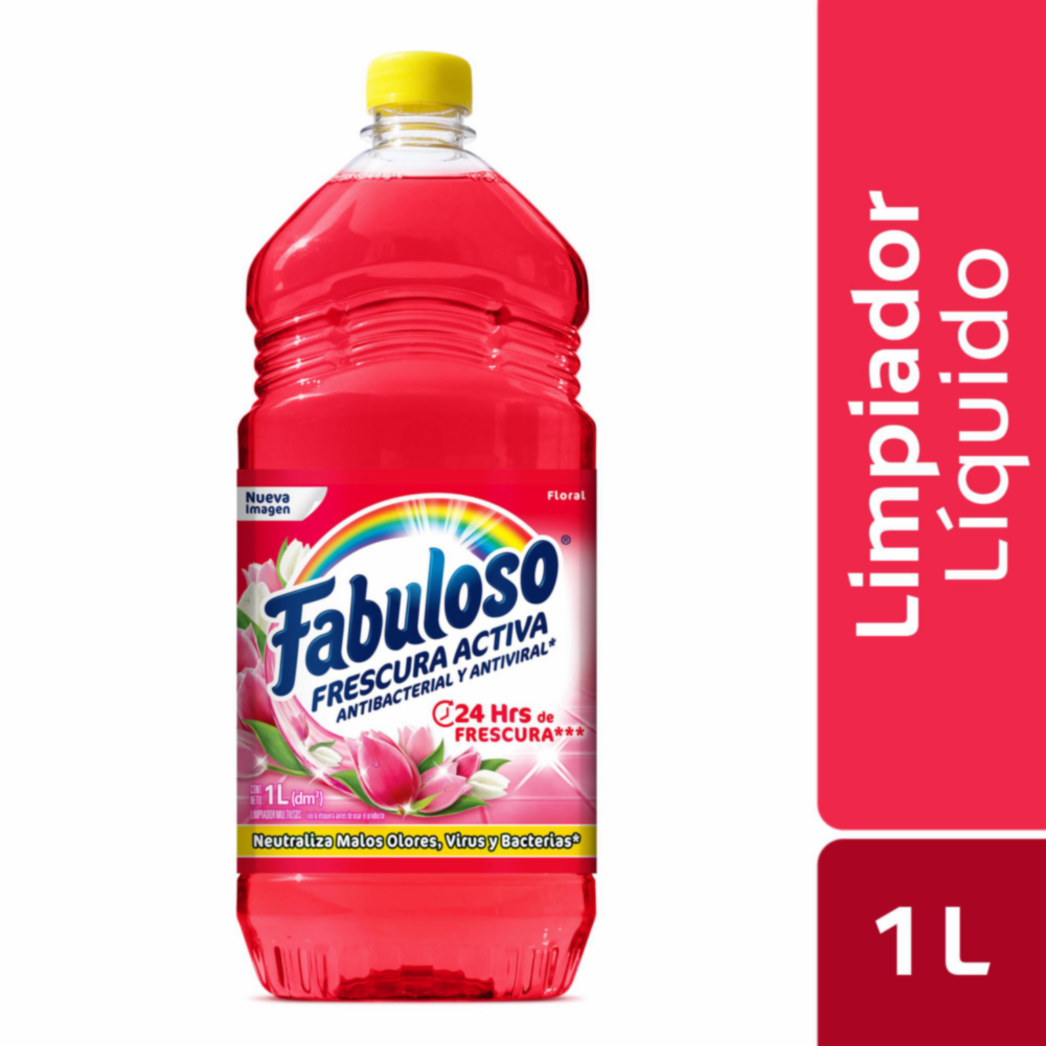 Limpiador Líquido Antibacterial Desinfectante Floral FABULOSO 1000 Ml