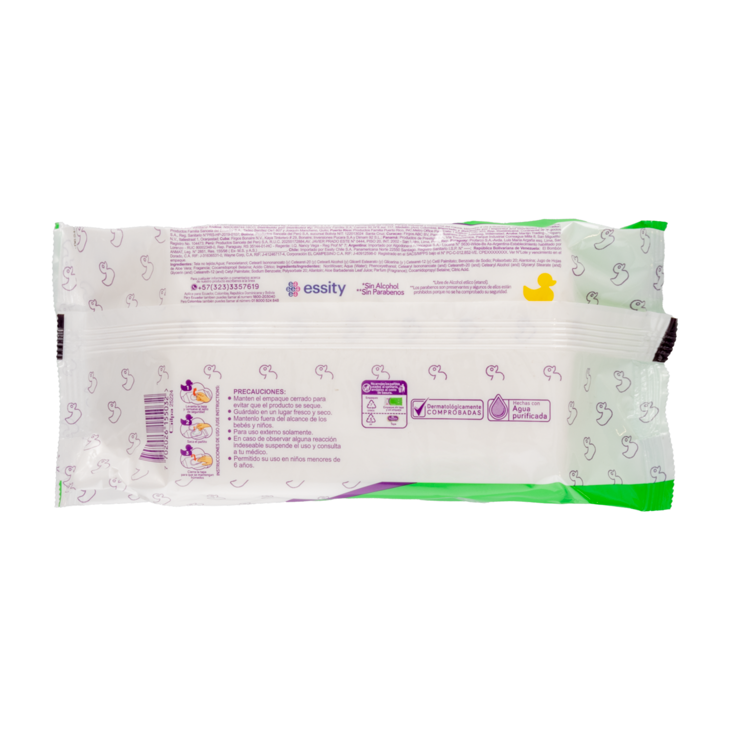 Pañitos Húmedos Aloe Natural PEQUEÑÍN X 100 Uds