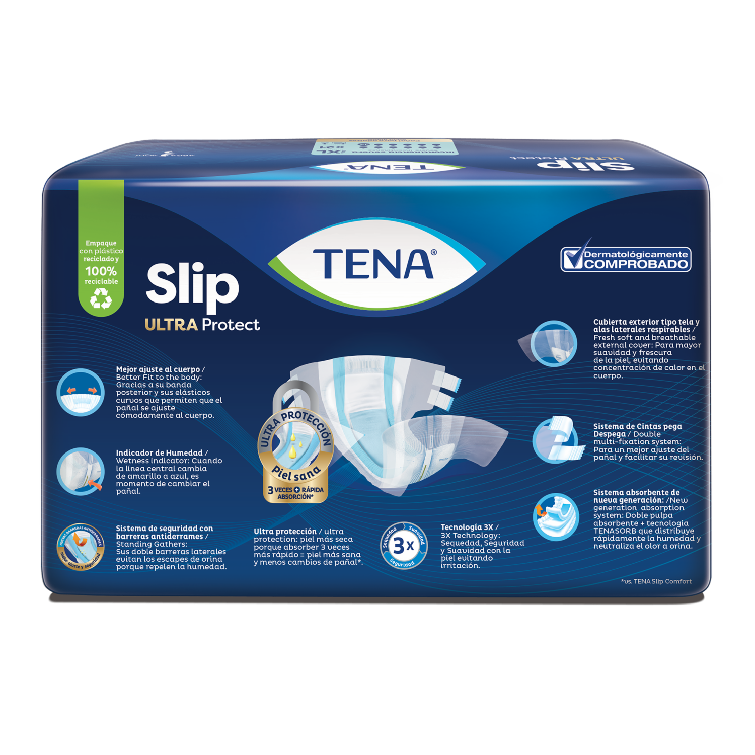 Pañales Slip Slip Ultra Protect X-Large TENA X 21 Uds