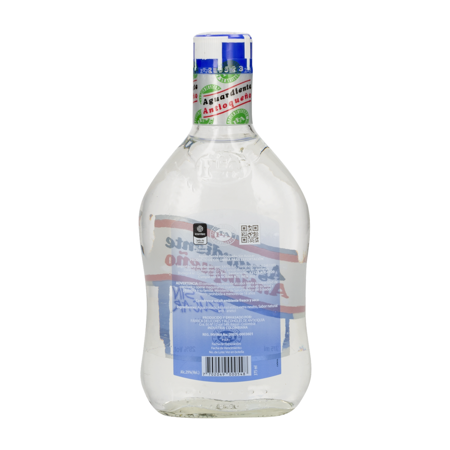 Aguardiente Sin Azúcar ANTIOQUEÑO 375 ML