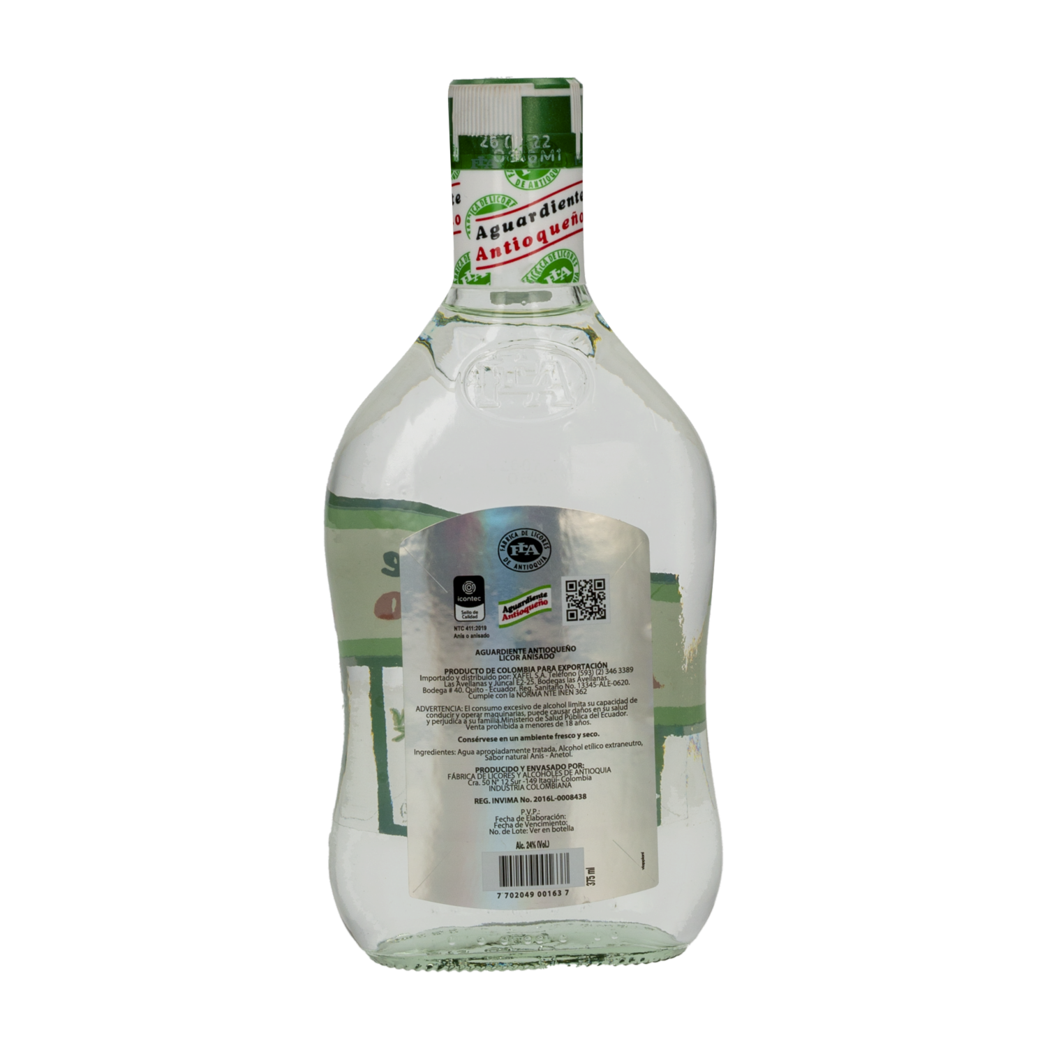 Aguardiente Verde ANTIOQUEÑO 375 ML