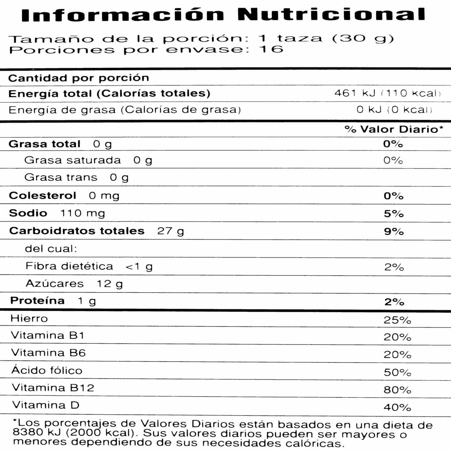 Cereal En Hojuelas ZUCARITAS 480 G