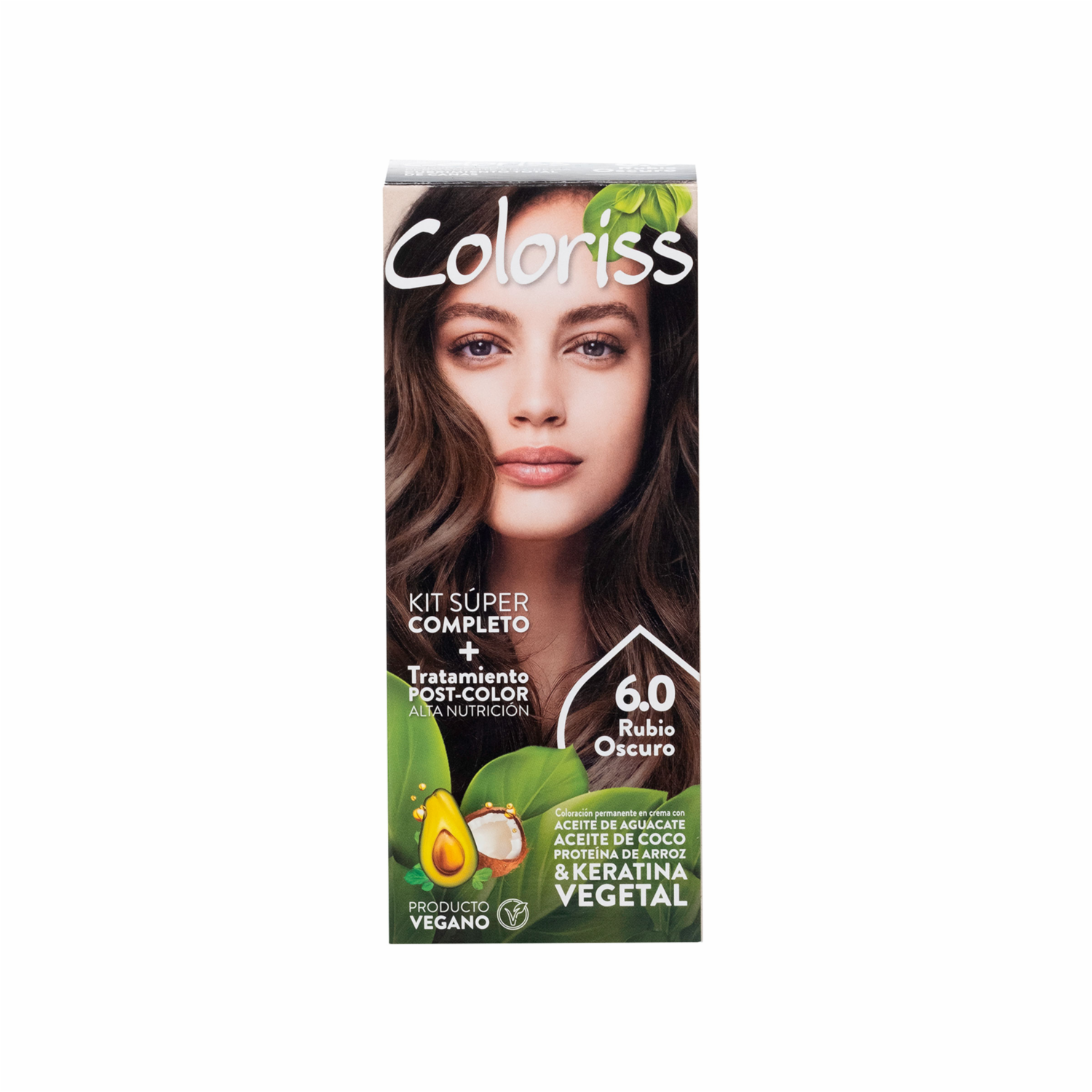 Tinte De Cabello Rubio Oscuro 6.0 Con Tratamiento Post Color COLORISS Kit 50 G