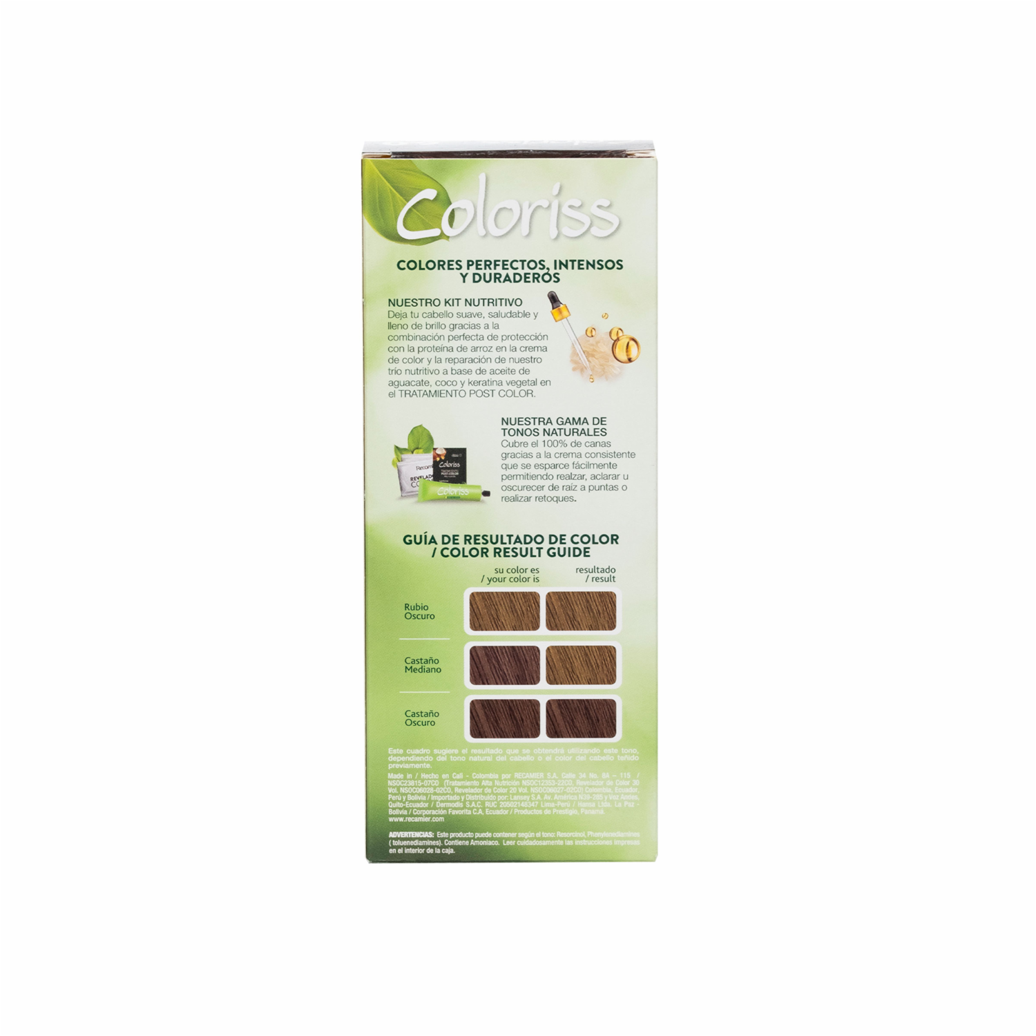Tinte De Cabello Rubio Oscuro 6.0 Con Tratamiento Post Color COLORISS Kit 50 G