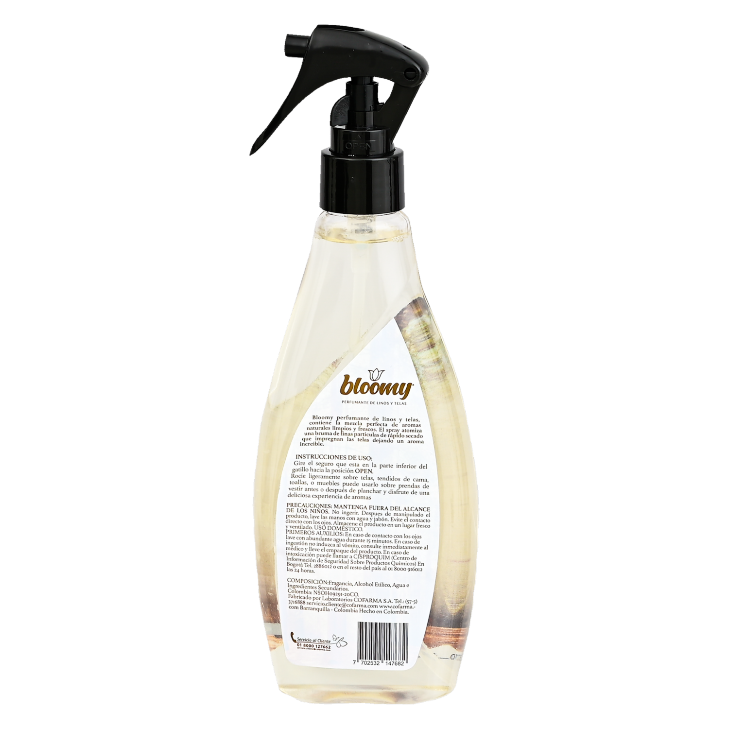 Perfume Textil Fragancia Cedro Del Orinico BLOOMY 250 Ml