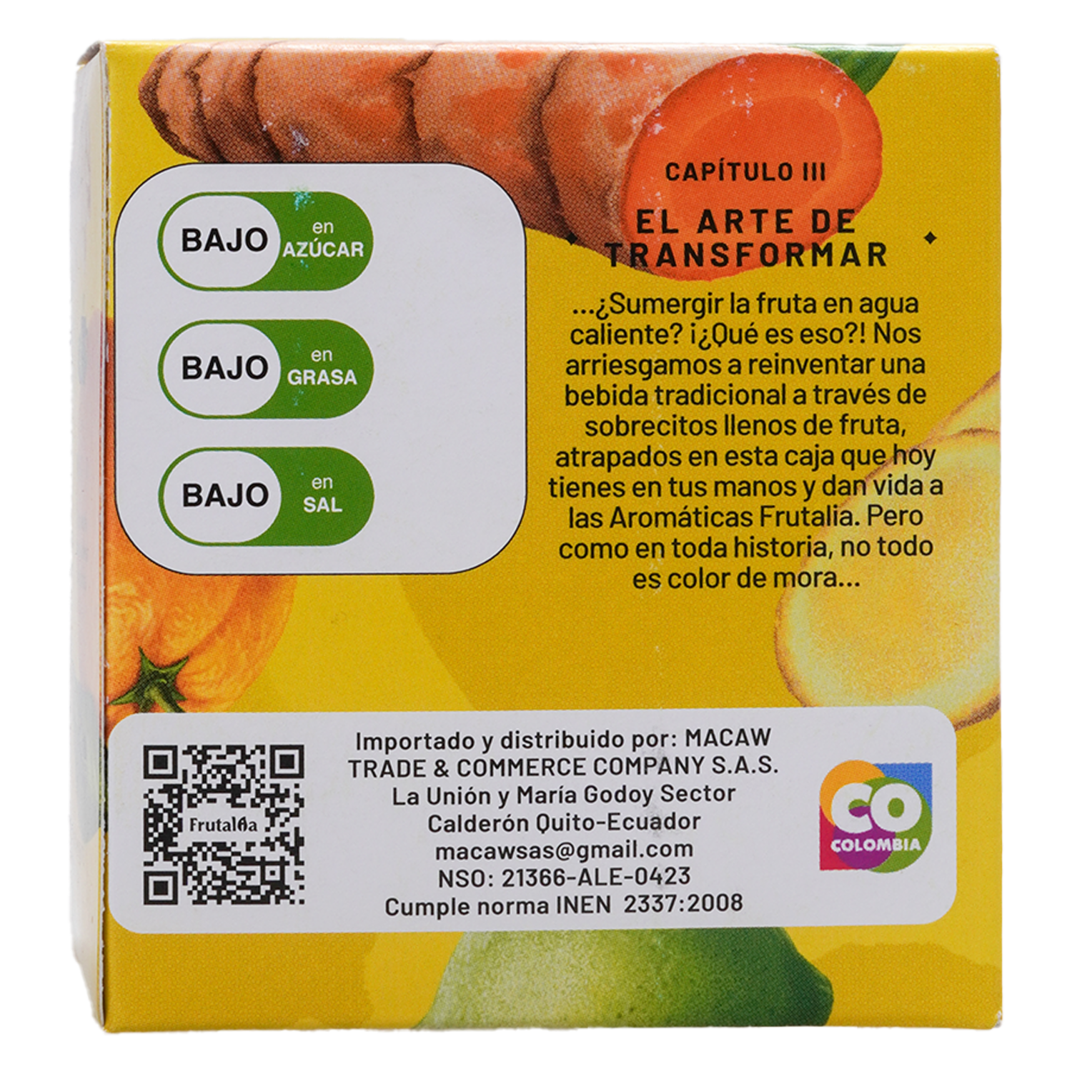 Té Limón Jengibre Naranja Y Cúrcuma FRUTALIA 140 G