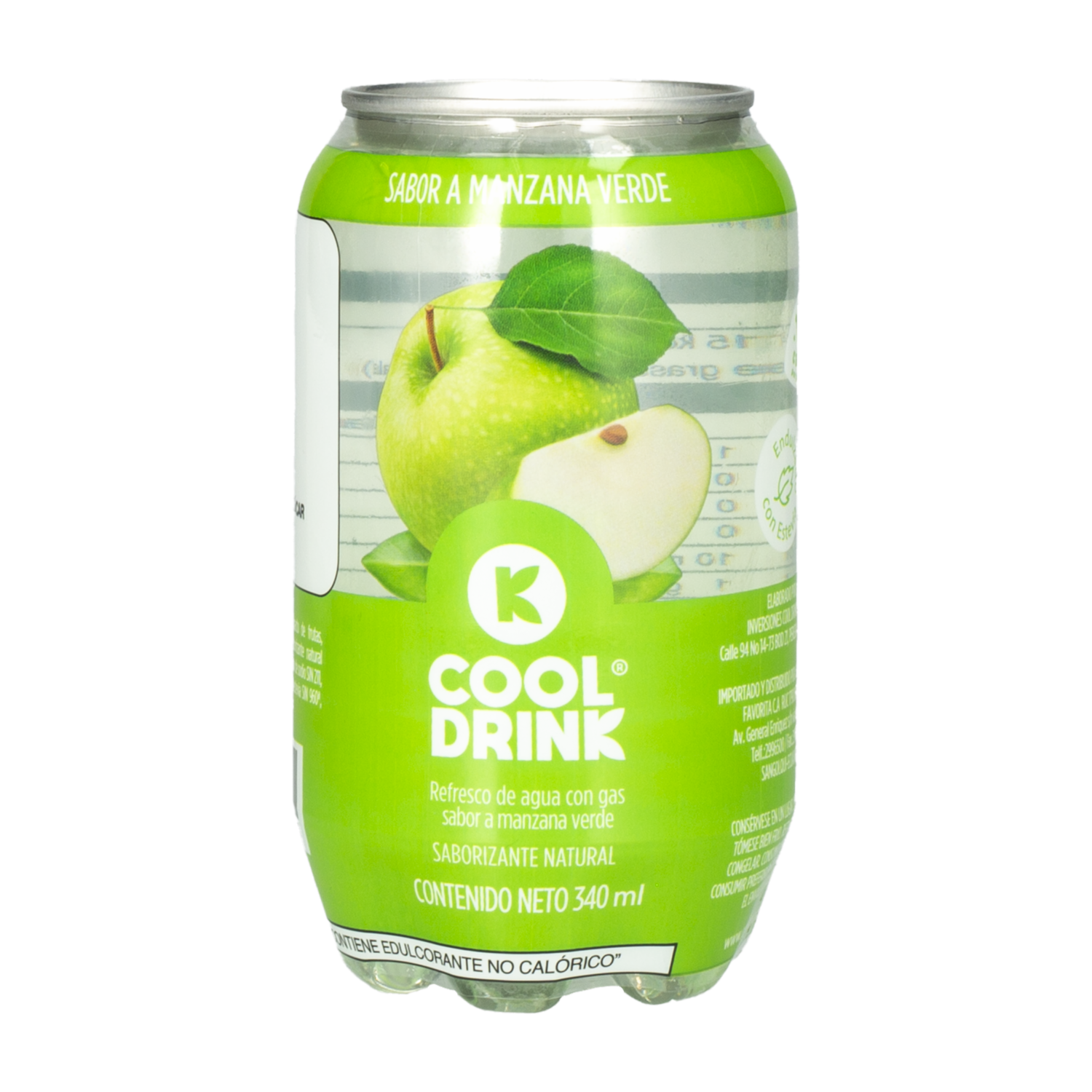 Refresco De Agua Sabor A Manzana Verde COOL DRINK 340 Ml