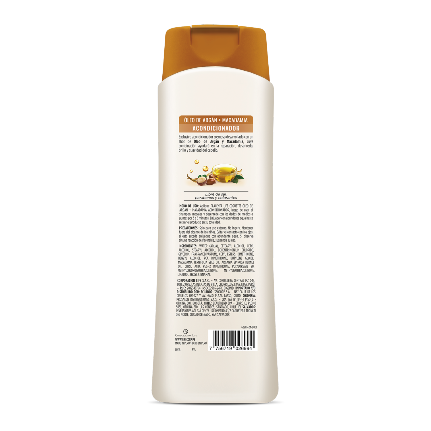 Acondicionador De Cabello Argán & Macadamia COQUETTE 400 Ml