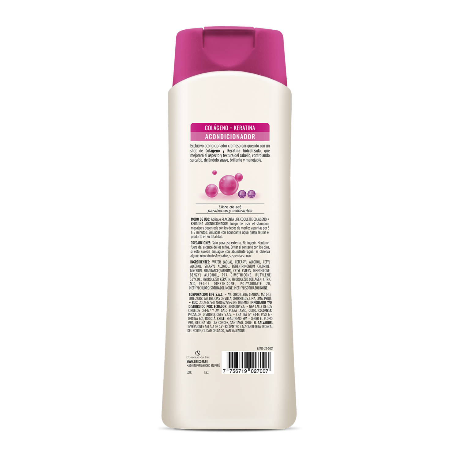 Acondicionador De Cabello Colágeno & Keratina COQUETTE 400 Ml