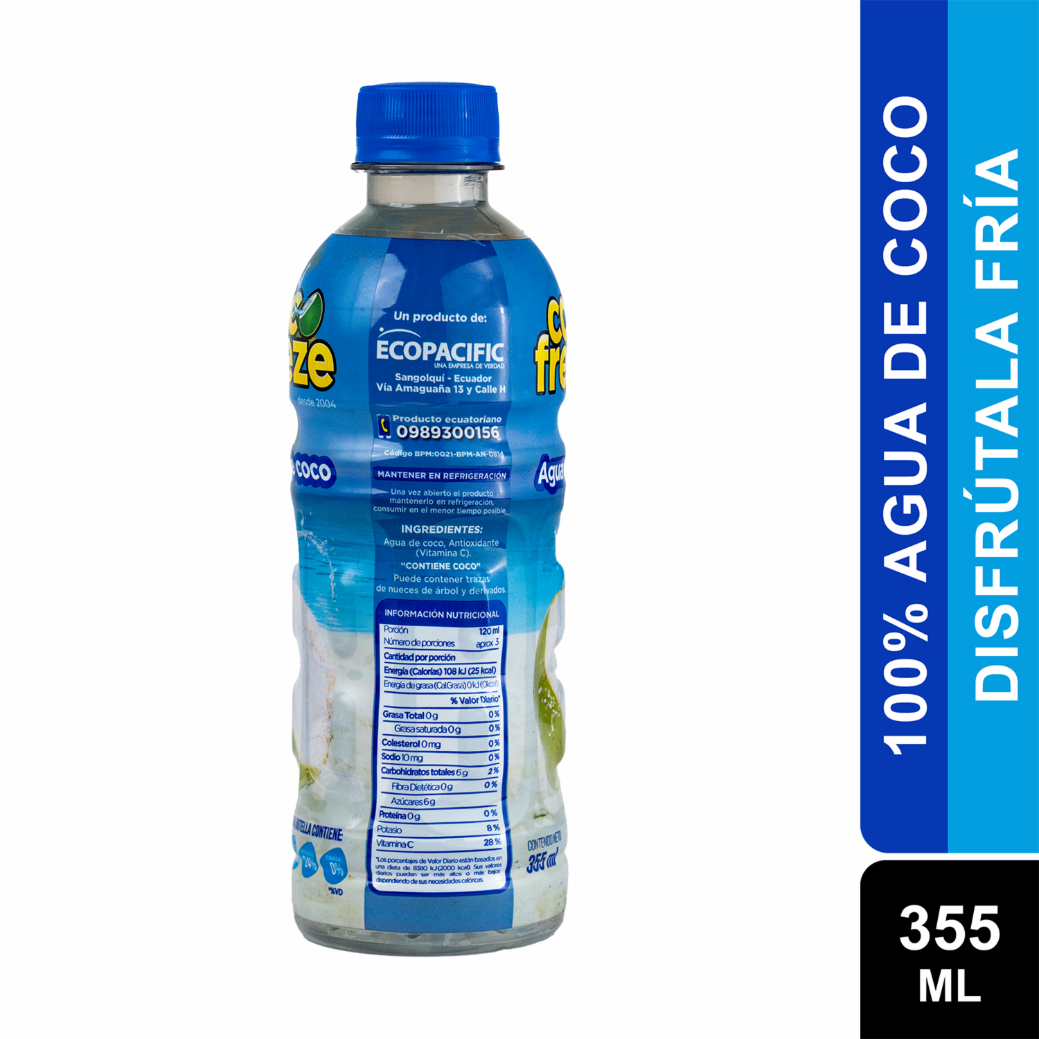 Agua De Coco Fresca COCO FREEZE 355 Ml