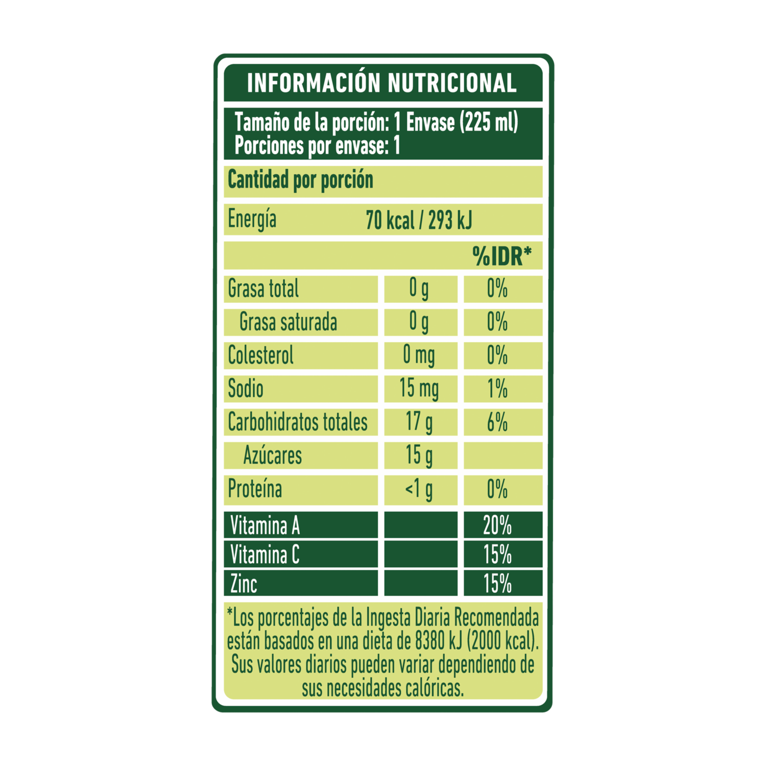 Néctar De Durazno NATURA 225 Ml