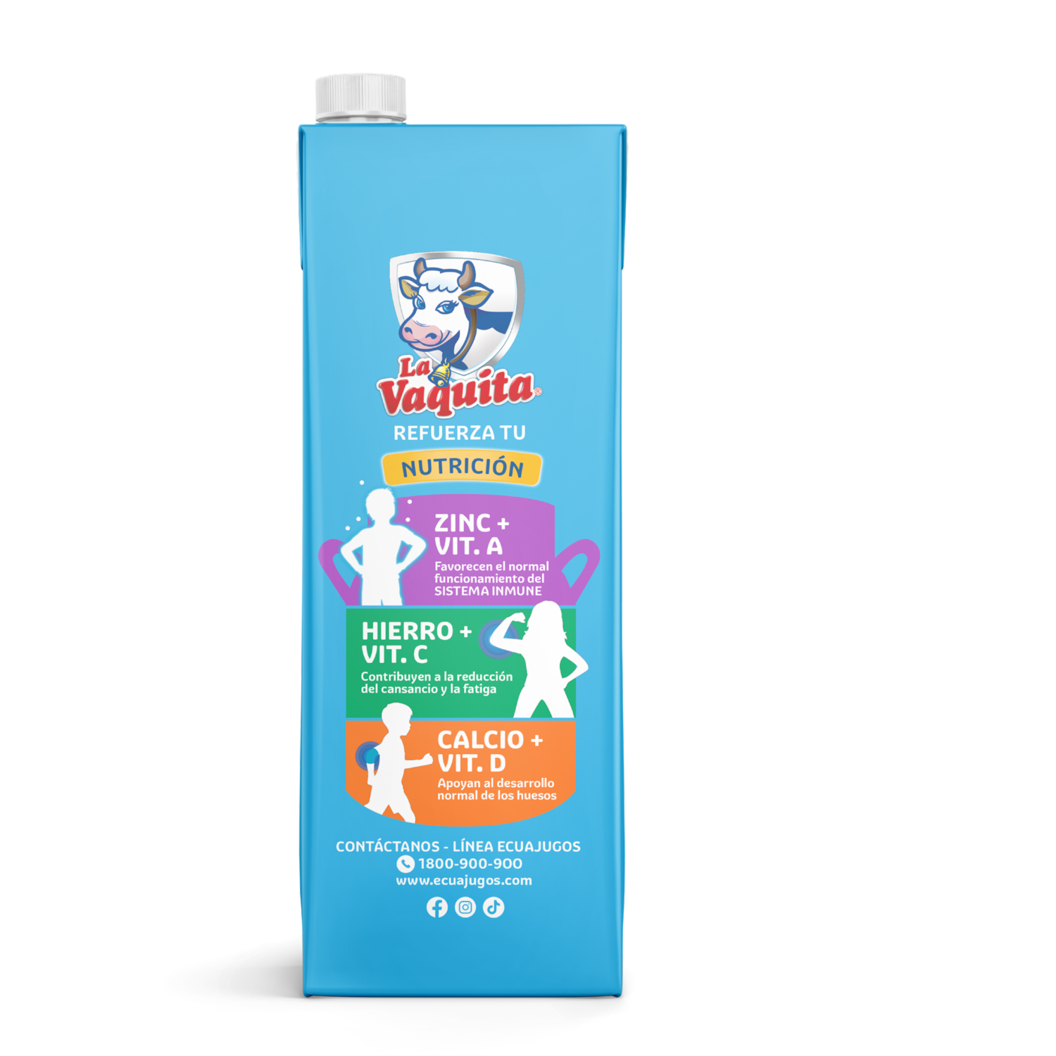 Leche Entera Fortificada LA VAQUITA 1000 Ml