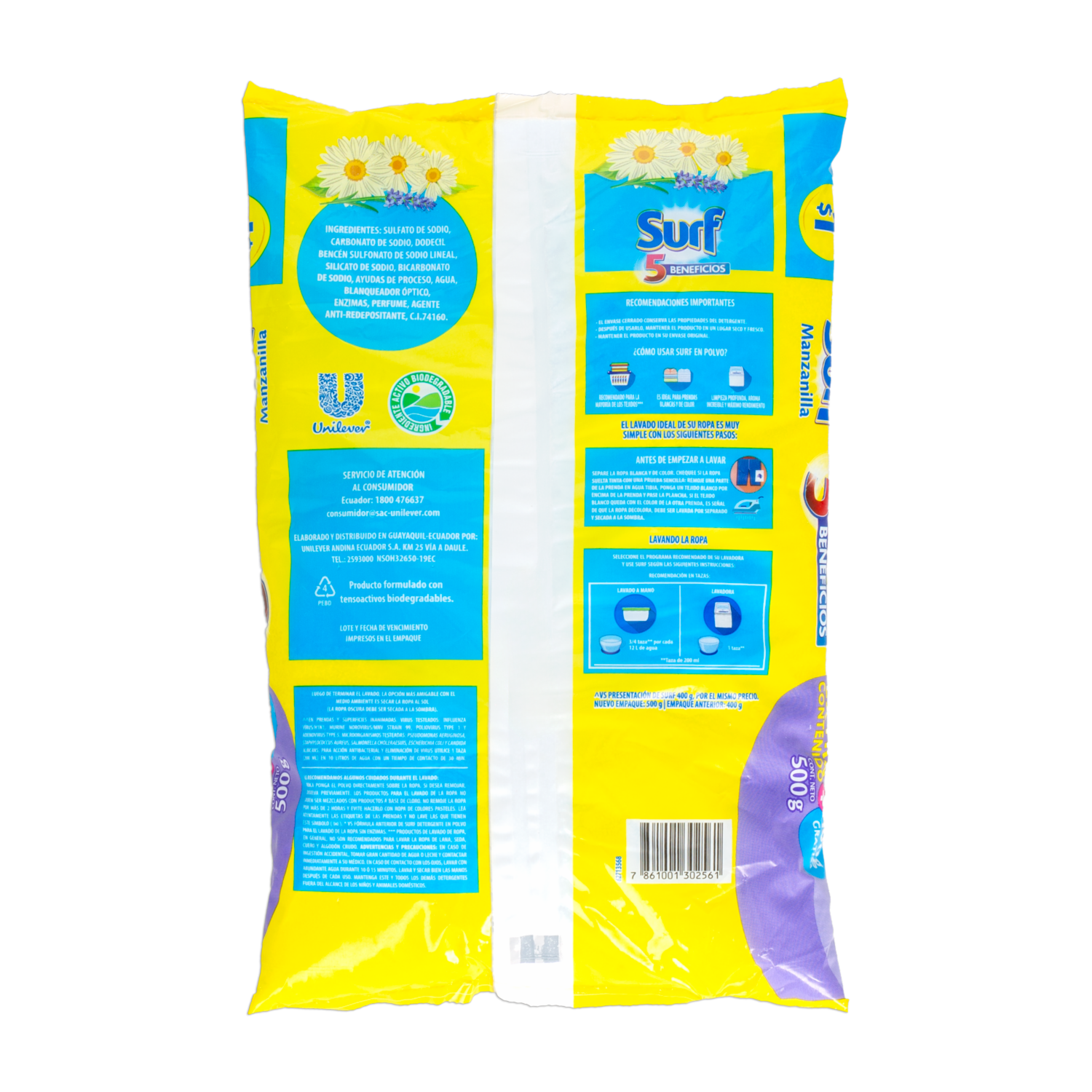 Detergente En Polvo Aroma Manzanilla SURF 500 G