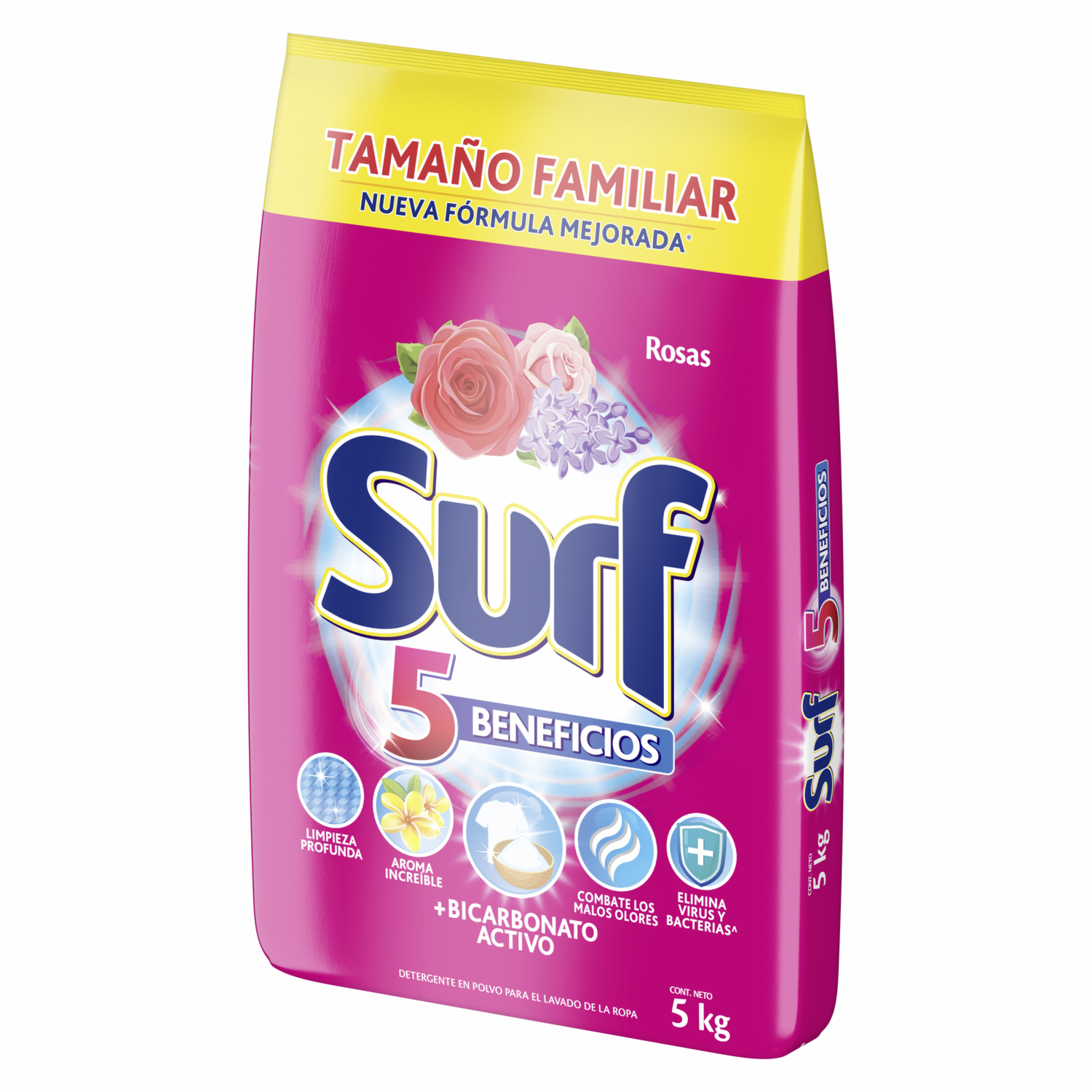 Detergente En Polvo Bicarbonato Y Rosas SURF 5000 G