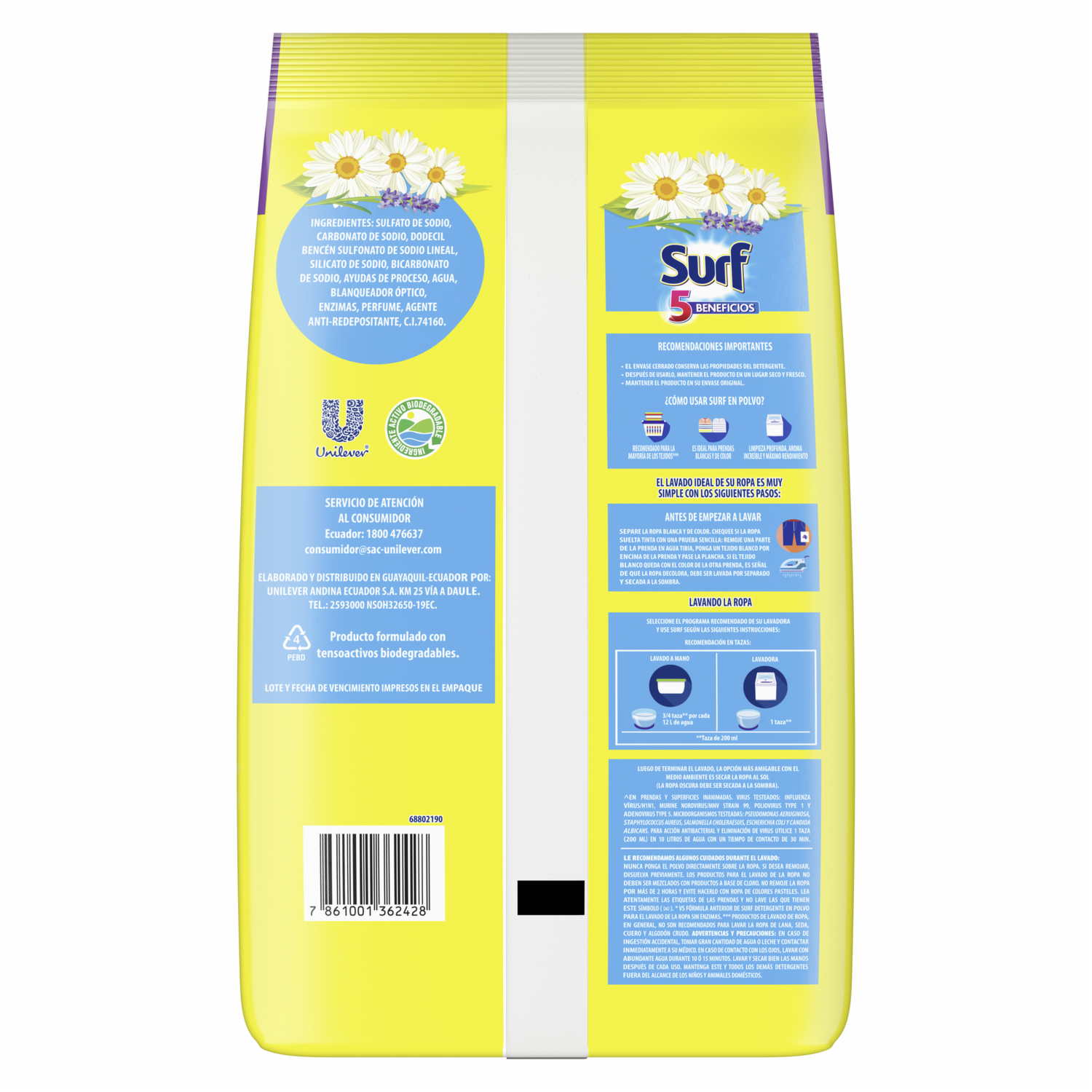 Detergente En Polvo Aroma Manzanilla SURF 1000 G