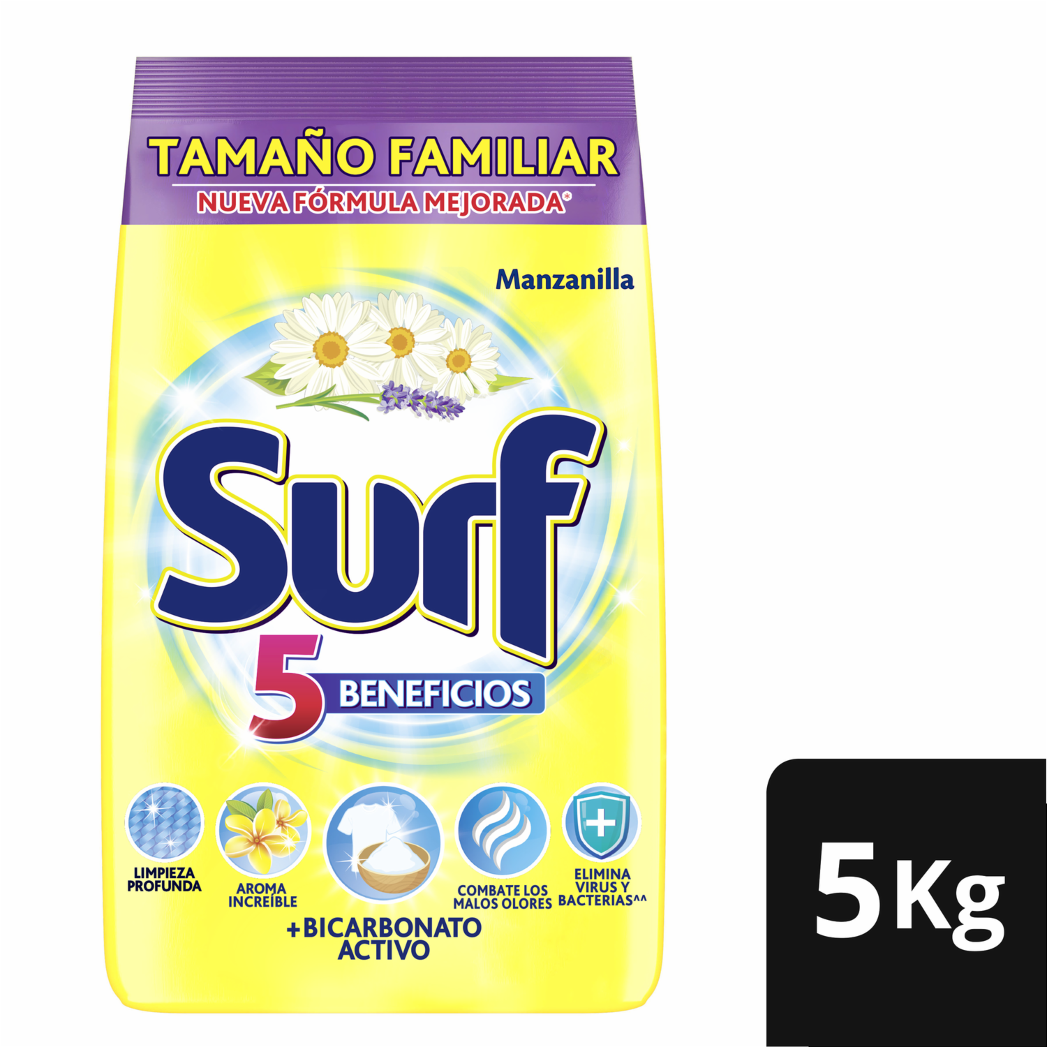 Detergente En Polvo Aroma Manzanilla SURF 5000 G