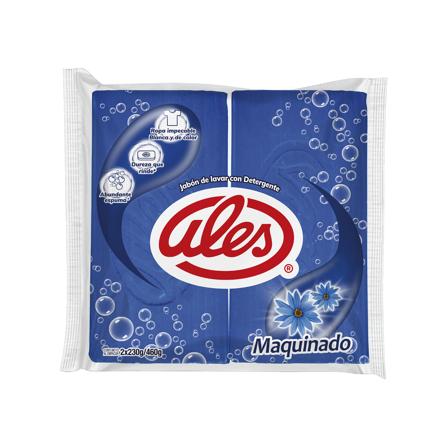 Jabón Para Ropa Maquinado Clásico ALES 2 X 230 G