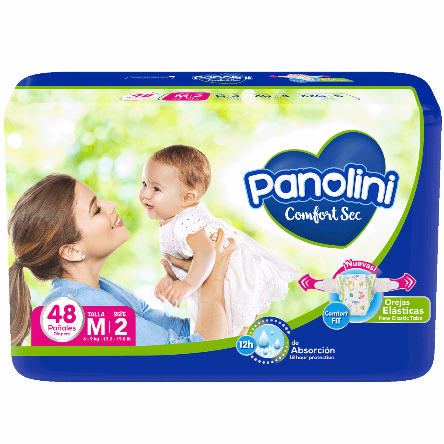 Pañal Comfort Sec Talla M E2 PANOLINI X 48 Uds