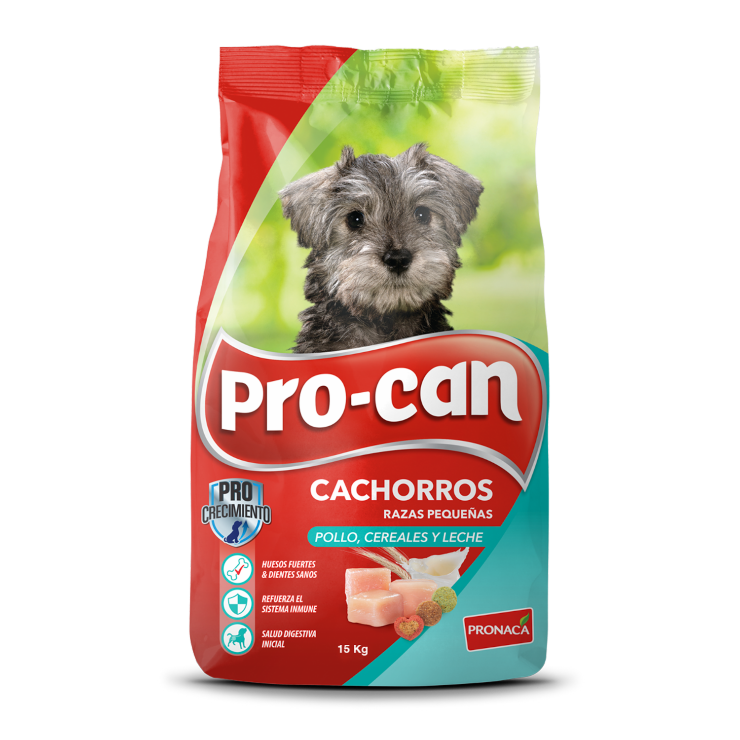 Alimento Para Perros Cachorros Razas Pequeñas Pollo Cereales Y Leche PRO-CAN 15 Kg