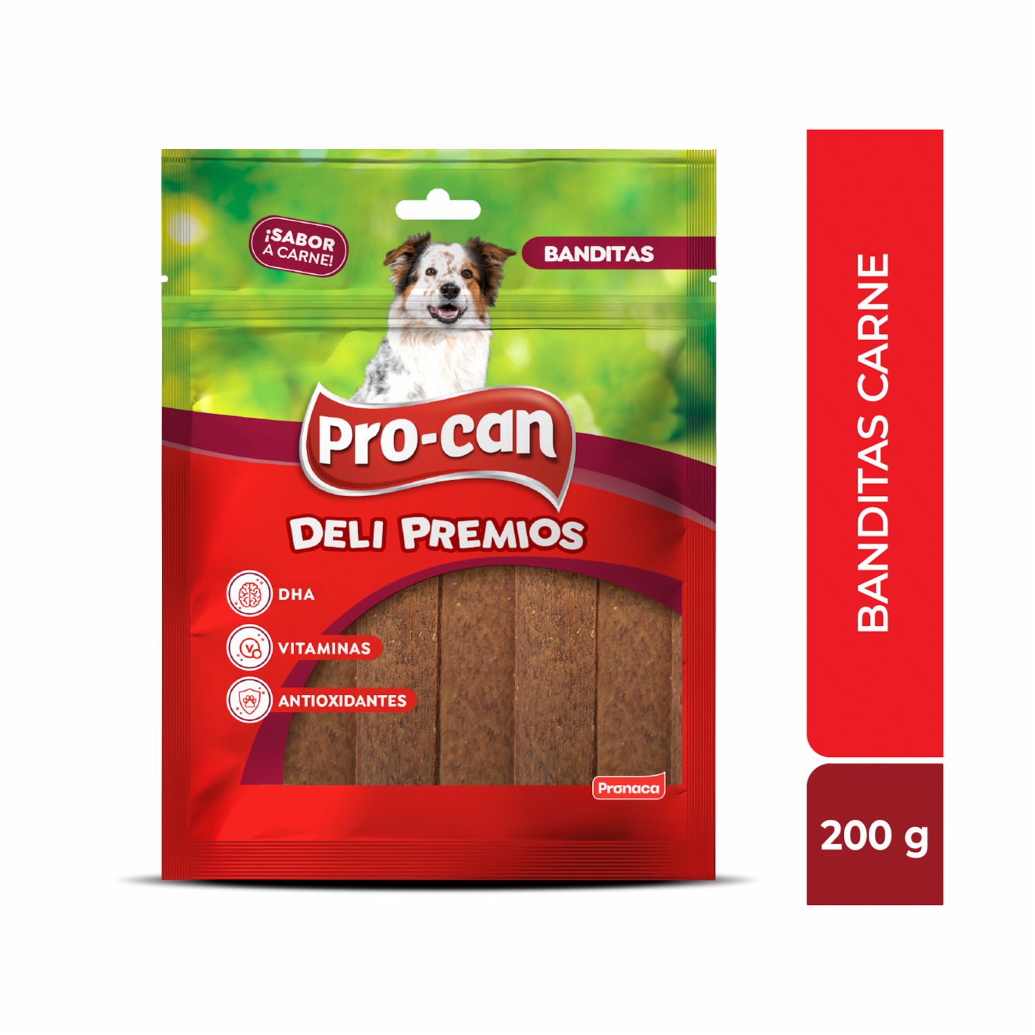 Snack Para Perros Deli Premios Banditas Carne PRO-CAN 200 G