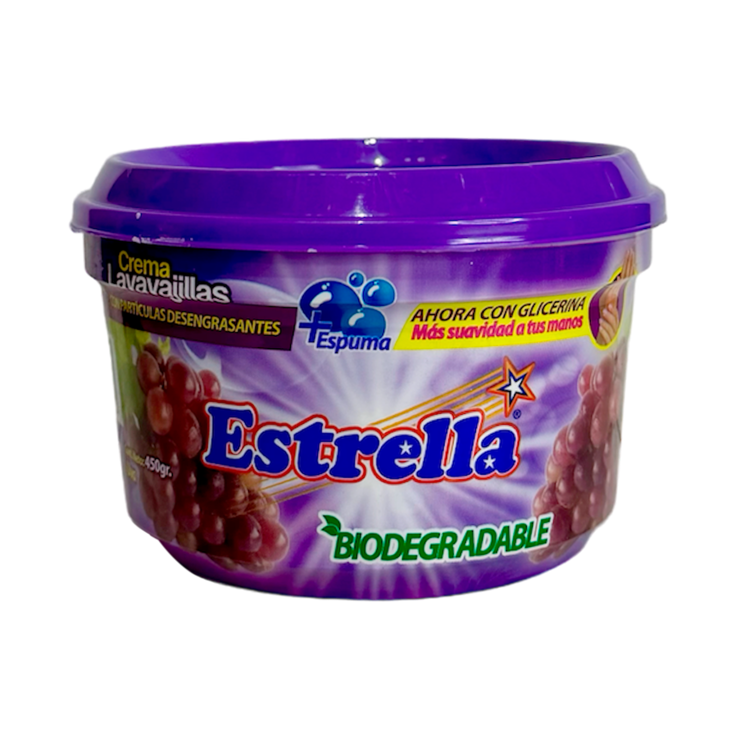Lavavajillas En Crema Aroma Uva Elimina La Grasa ESTRELLA 450 G