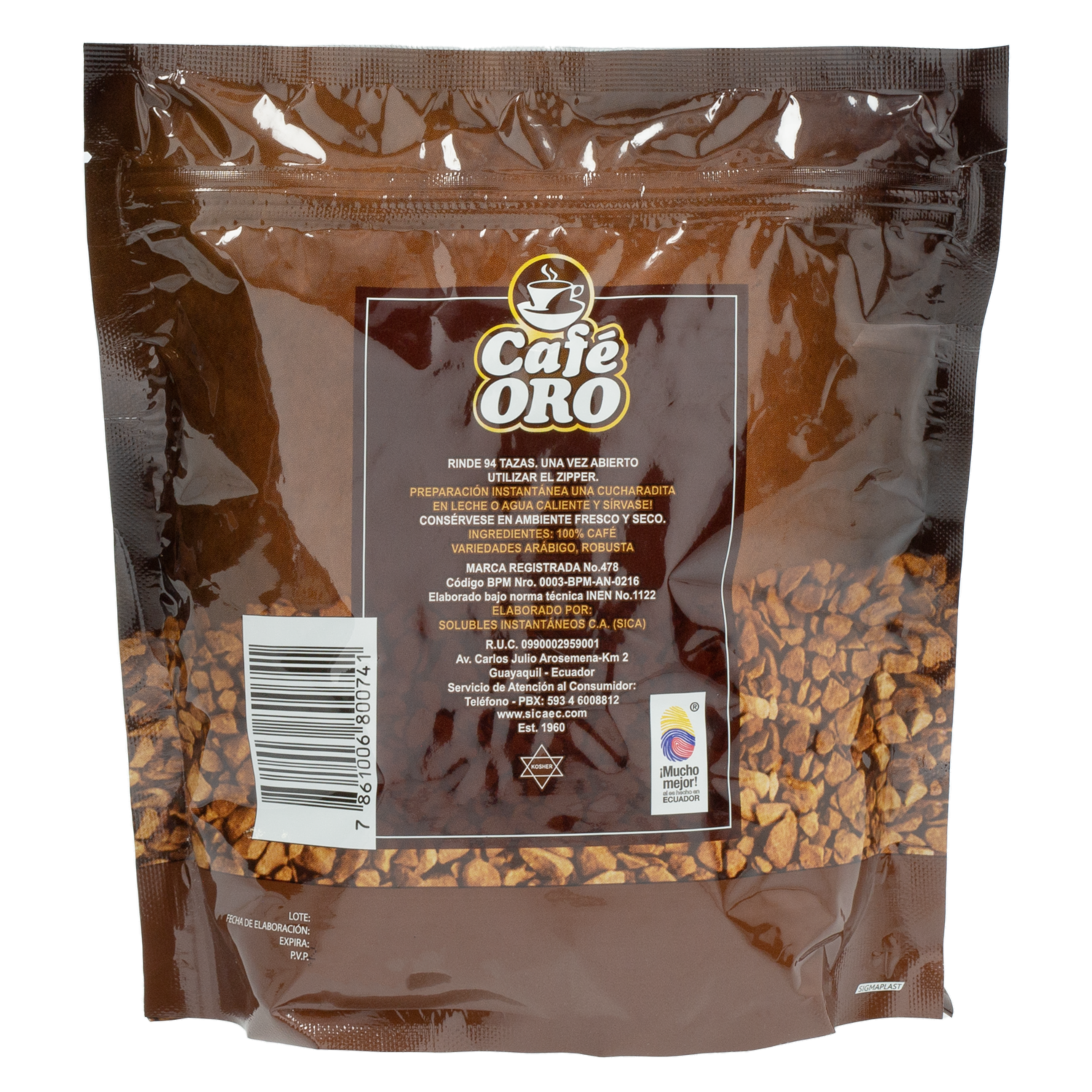 Café Instantáneo Liofilizado ORO 170 G